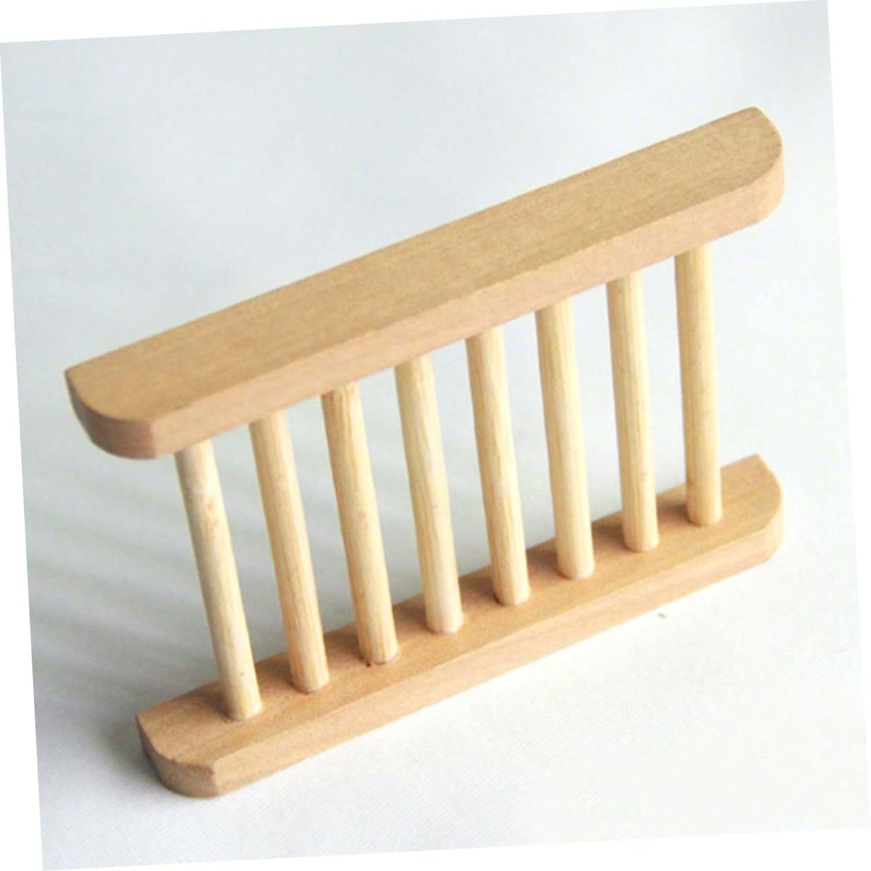 2 Pack Natural Wood Soap Tray Holder for Bathroom Kitchen