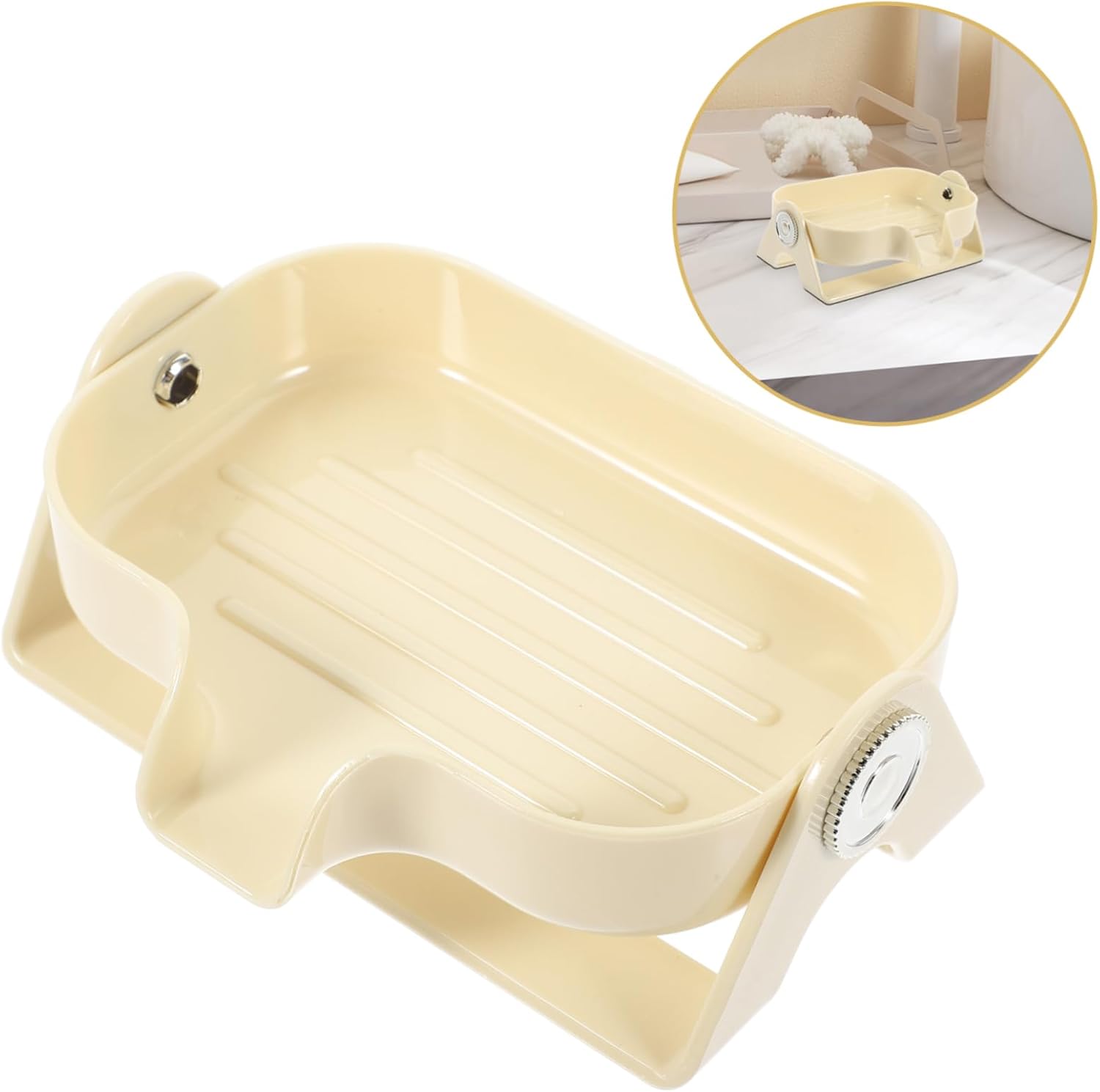 WOONEKY Self-Draining Soap Dish Holder for Bathroom and Kitchen Use 1