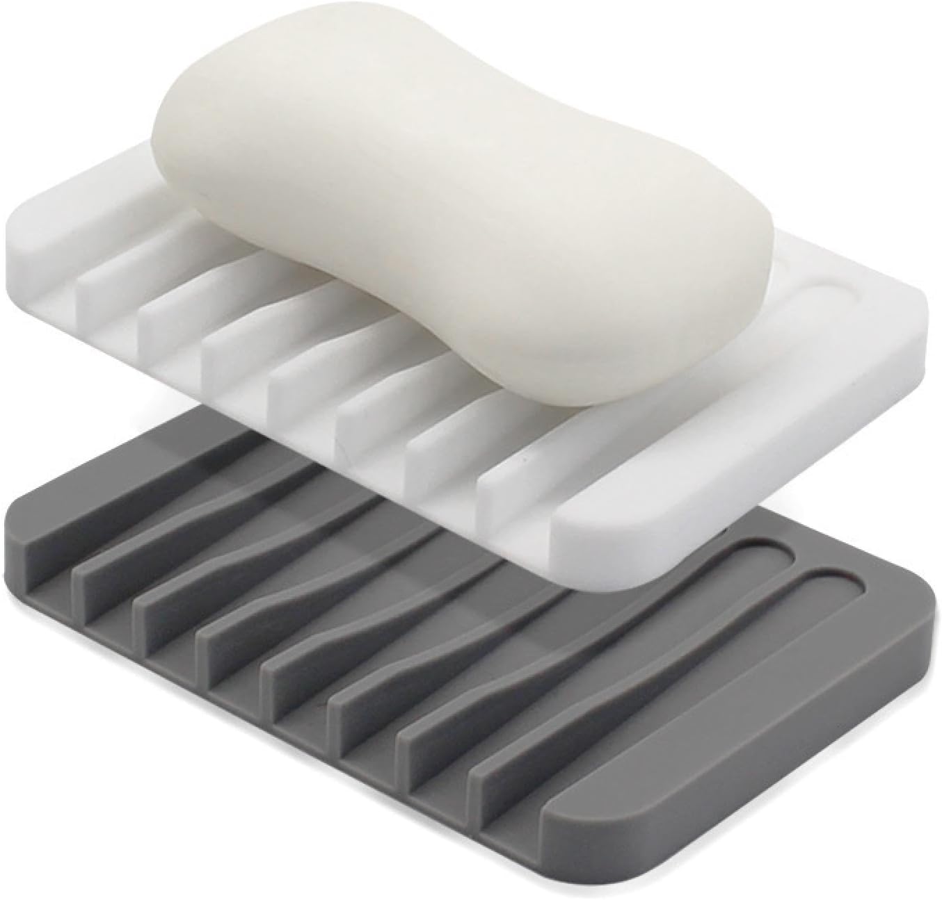 Menge Silicone Soap Dish Anti-Slip Drainable Mat