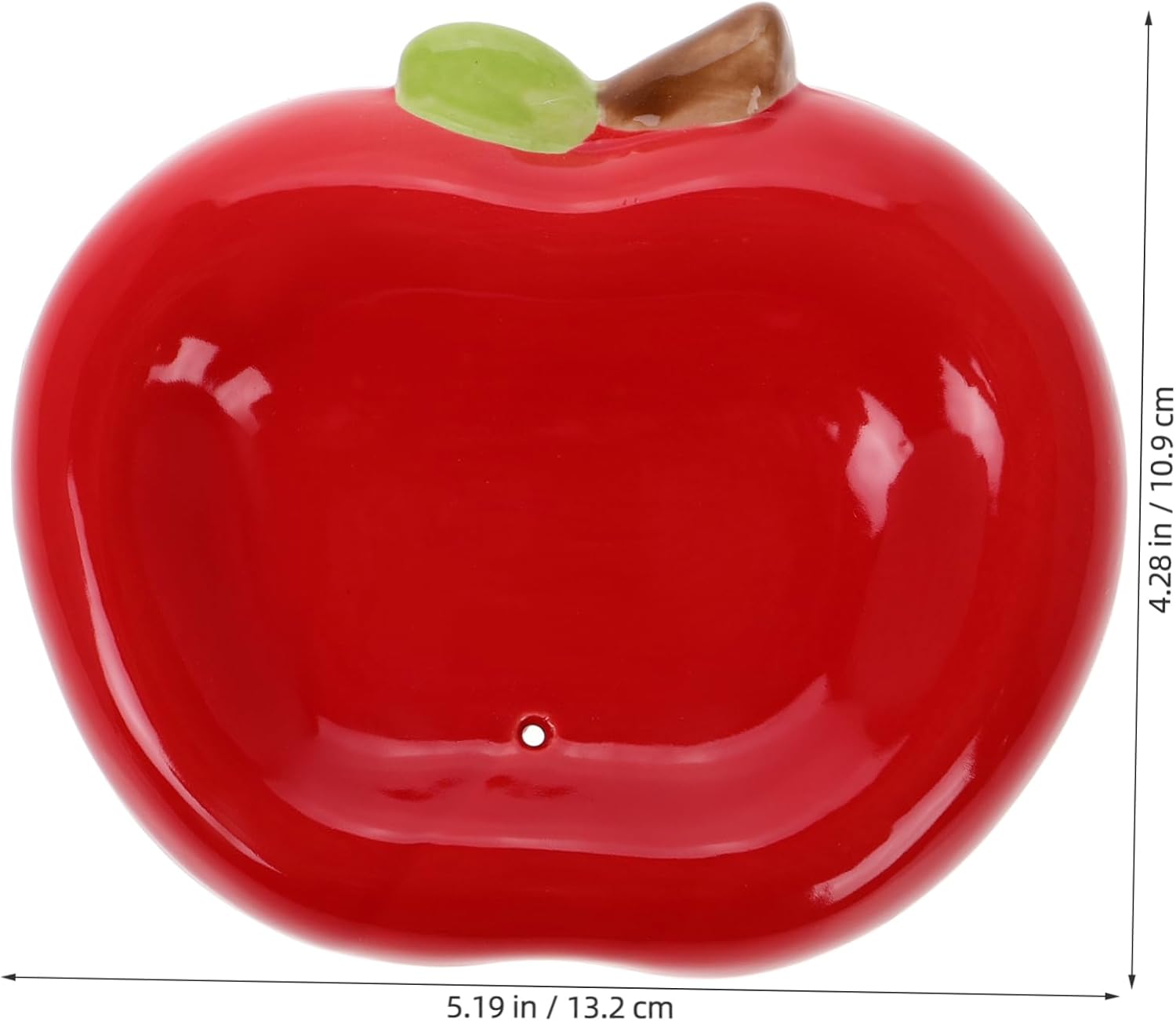 Unomor Ceramic Apple Soap Holder for Bathroom and Kitchen