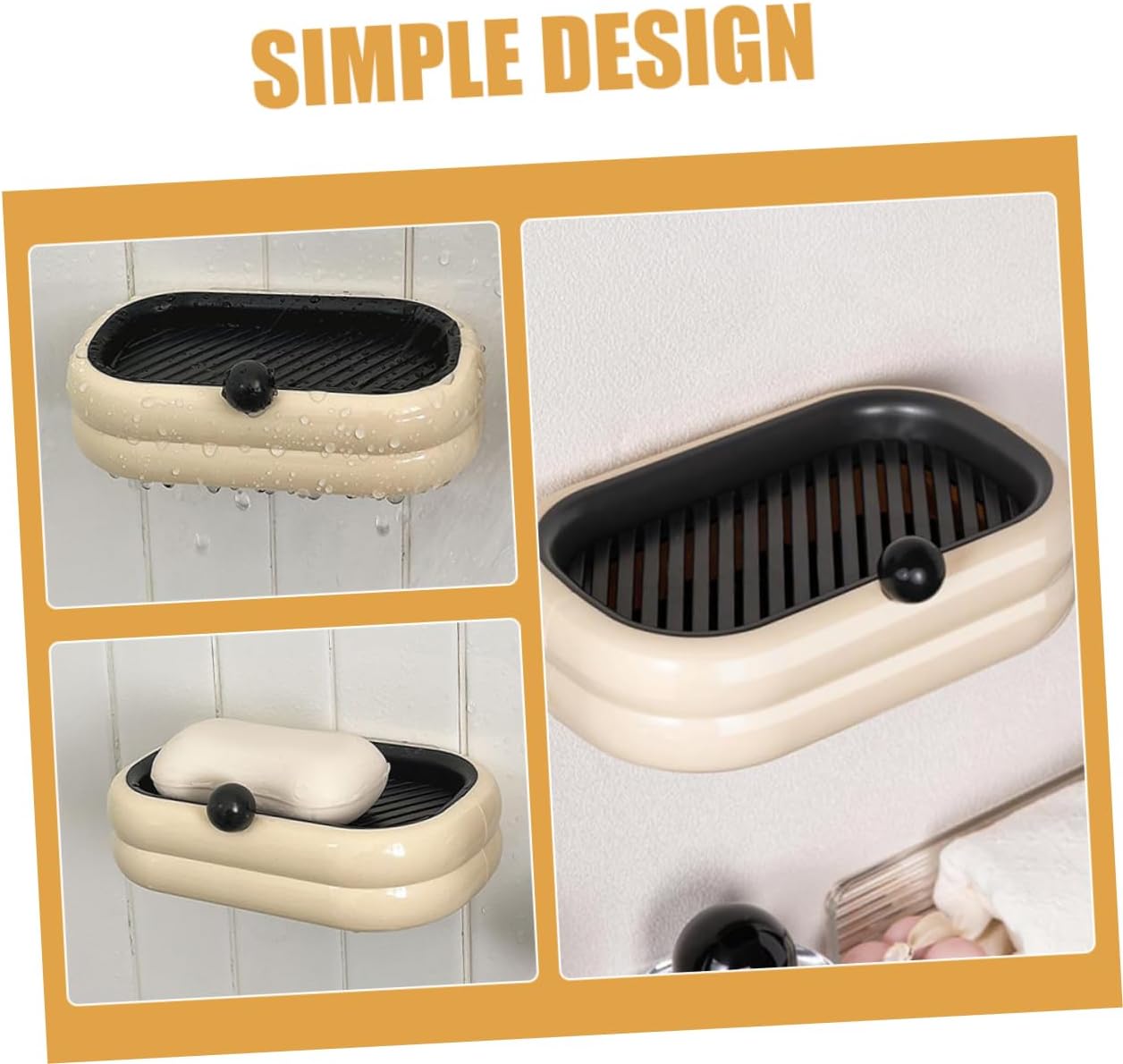 Self-Adhesive Double Soap Holder for Bathroom and Kitchen