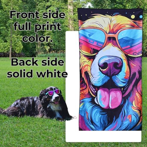 Microfiber Happy Dog in Sunglasses Beach Towel for All