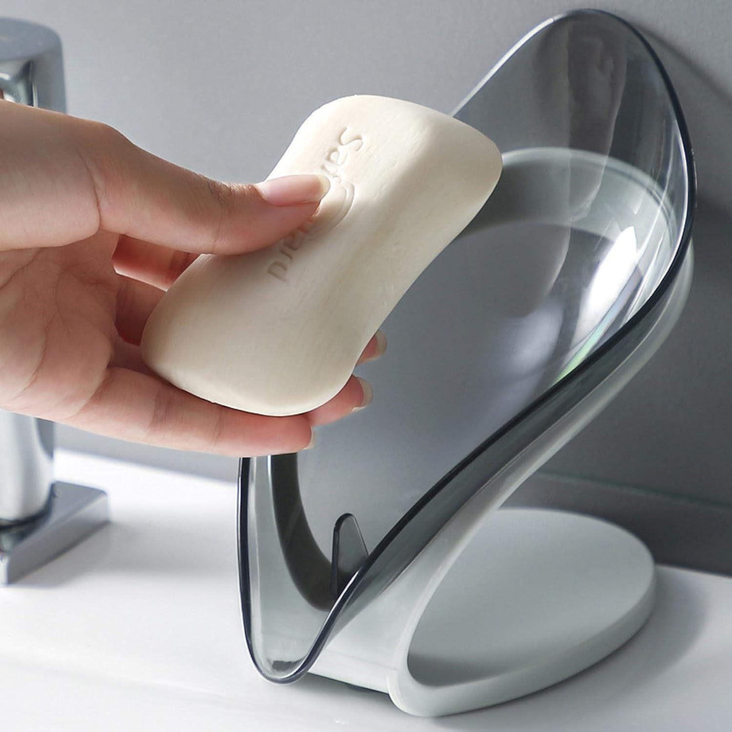 Wangyysad Transparent Blue Soap Holder