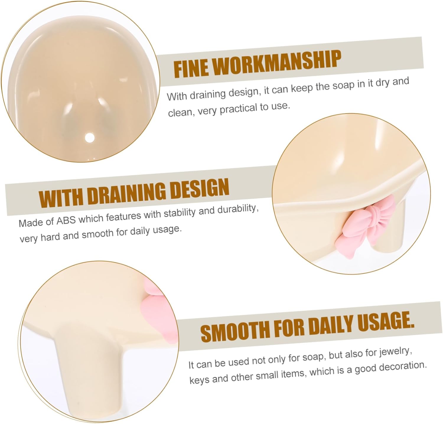 GLEAVI Self Draining Soap Dish for Shower and Kitchen