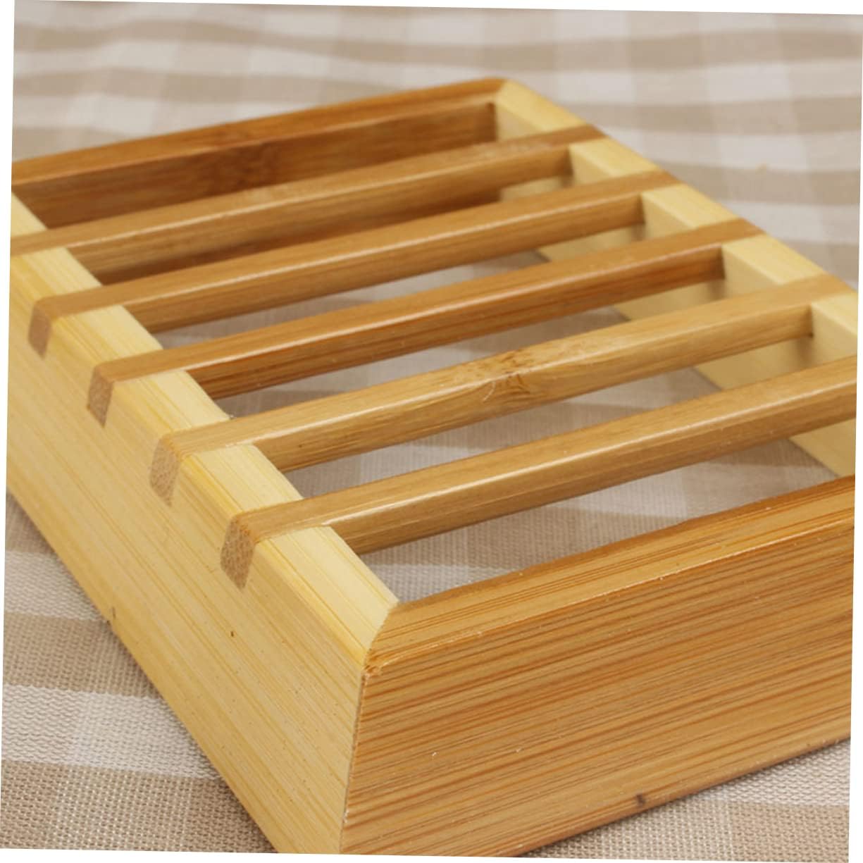 RORPOIR Bamboo Soap Holder Wooden Sink Organizer with Drainage