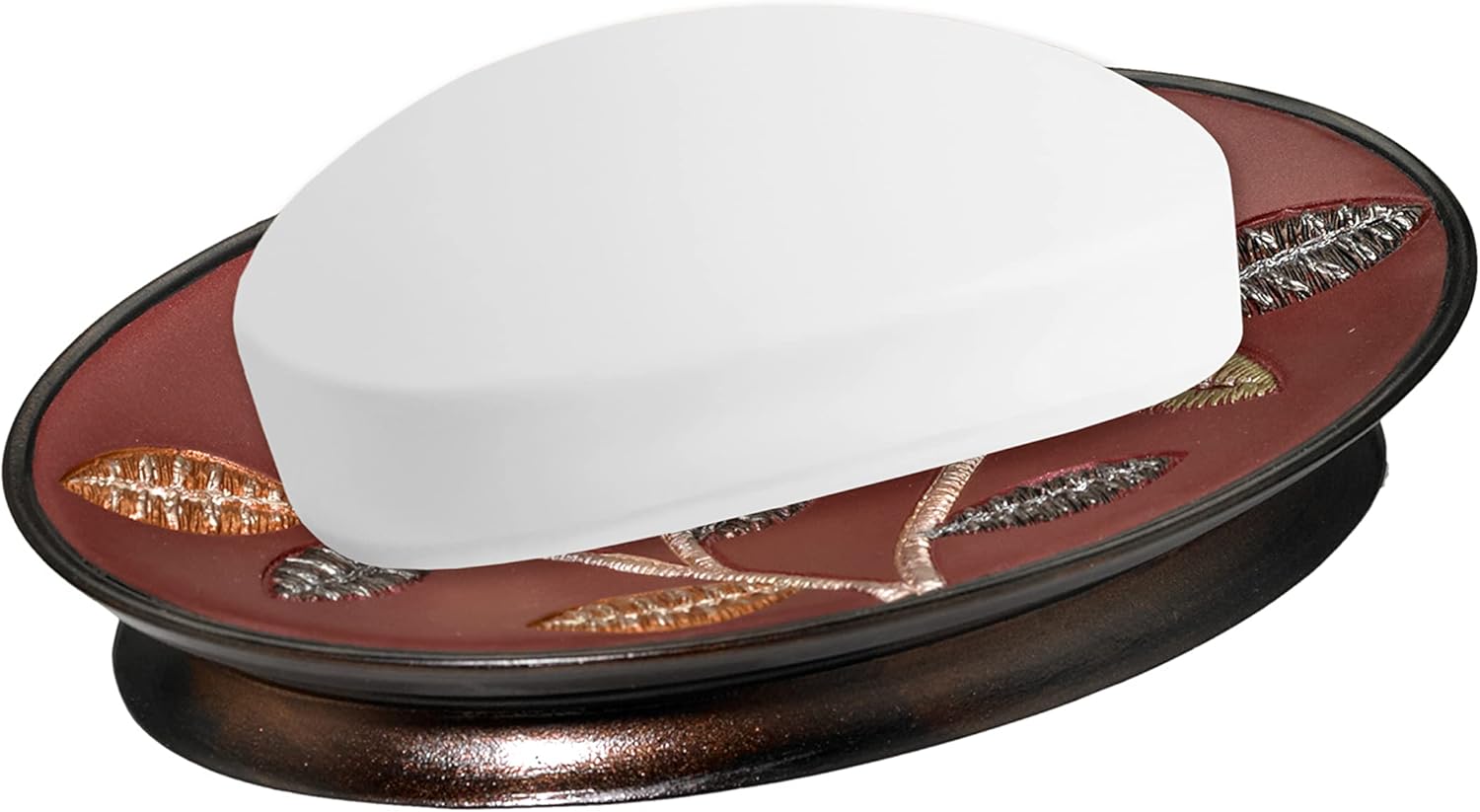 Popular Bath 780130 Aubury Soap Dish Burgundy 1