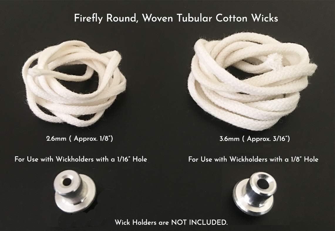 Firefly 5 Ft 26mm Braided Eco Cotton Wick for Oil Lamps