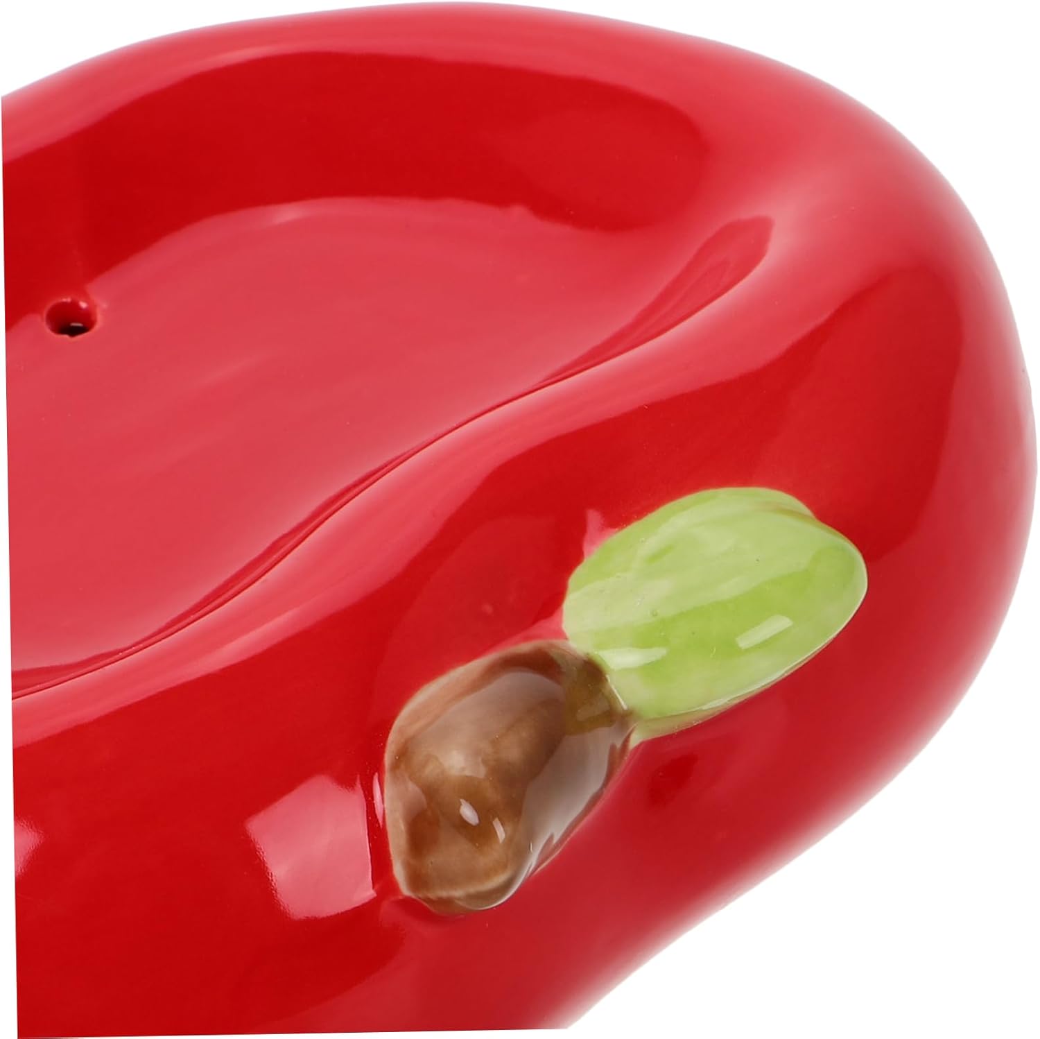 MAGICLULU Apple Shaped Ceramic Soap Holder with Drainage
