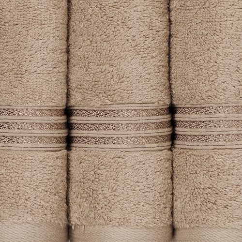 Superior Egyptian Cotton Bath Towel Set of 2 Taupe