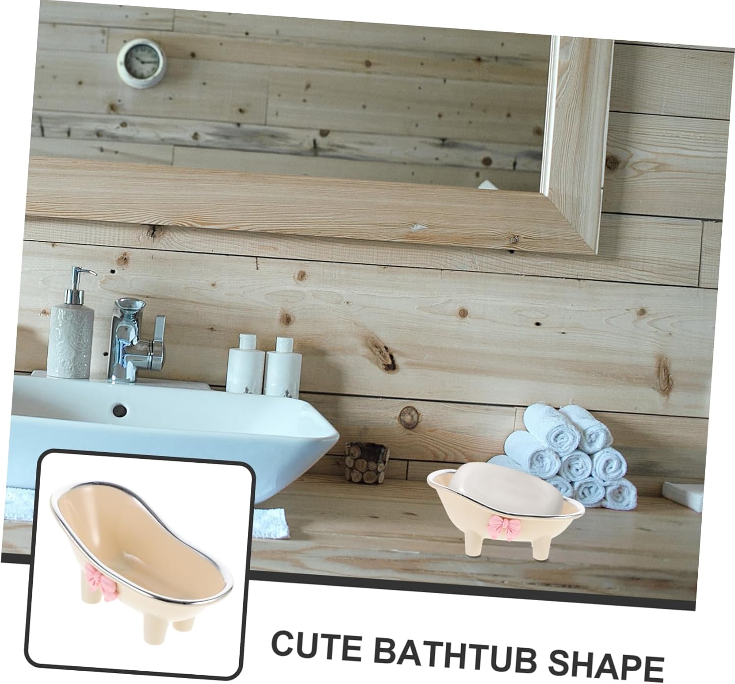 Hemobllo Bathtub Shape Soap Dish Decorative Holder