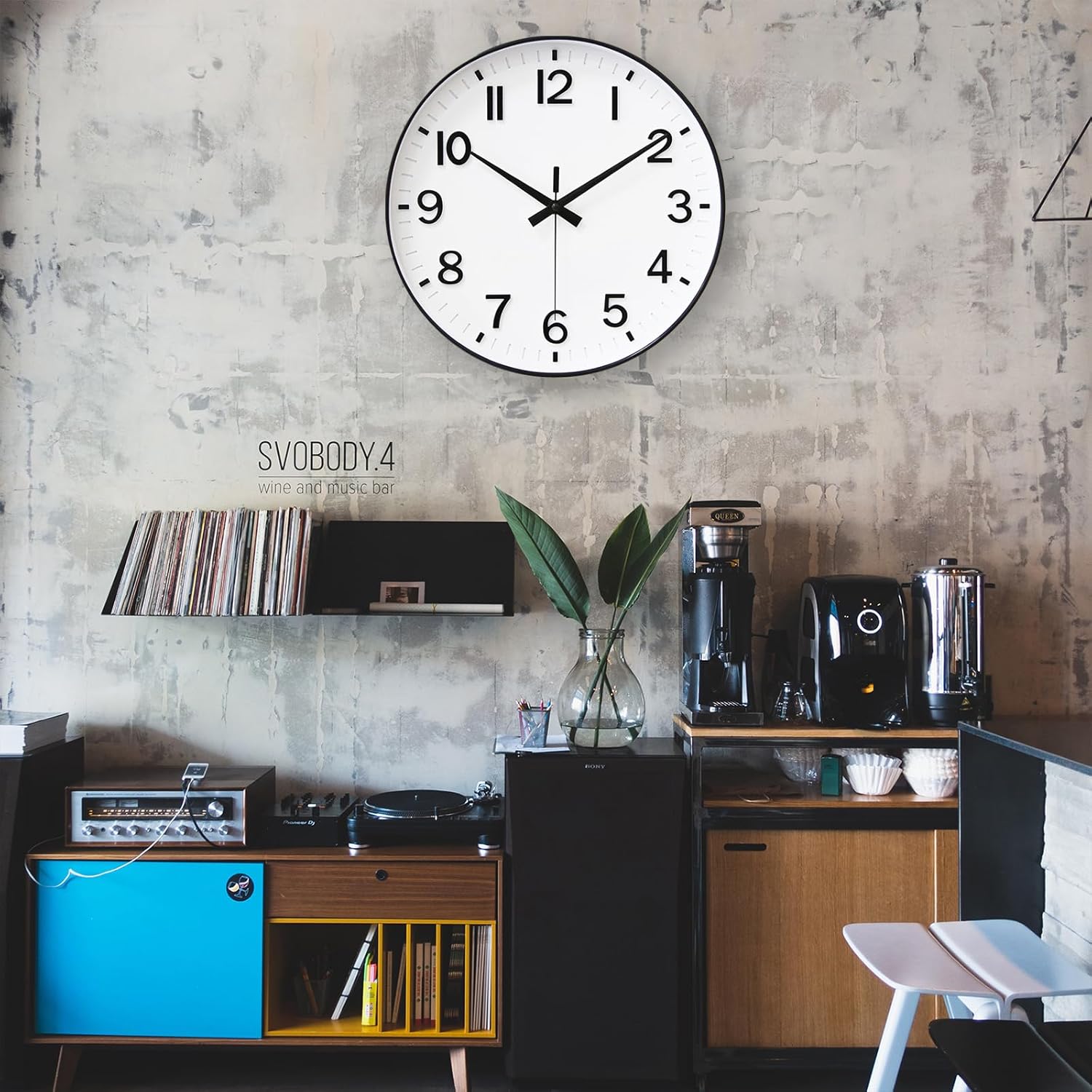 HZDHCLH 12 Inch Battery Operated Wall Clock