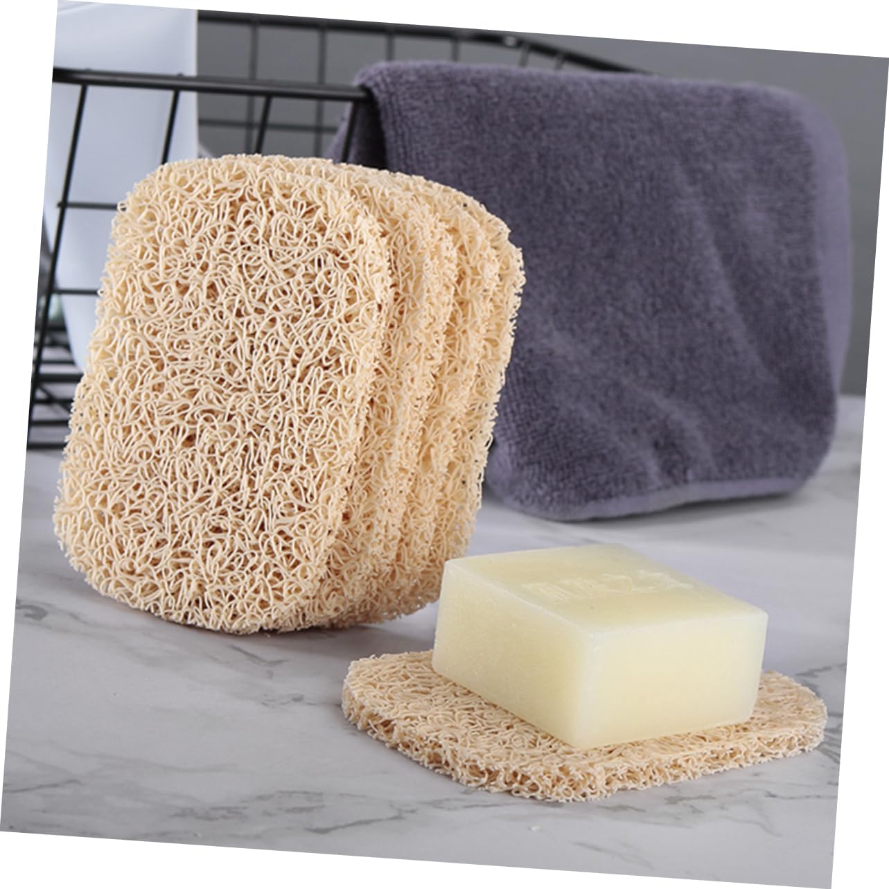Anneome 1Set Non-PVC Soap Holder Compact Bathroom Travel Beige Dishes Easy Clean
