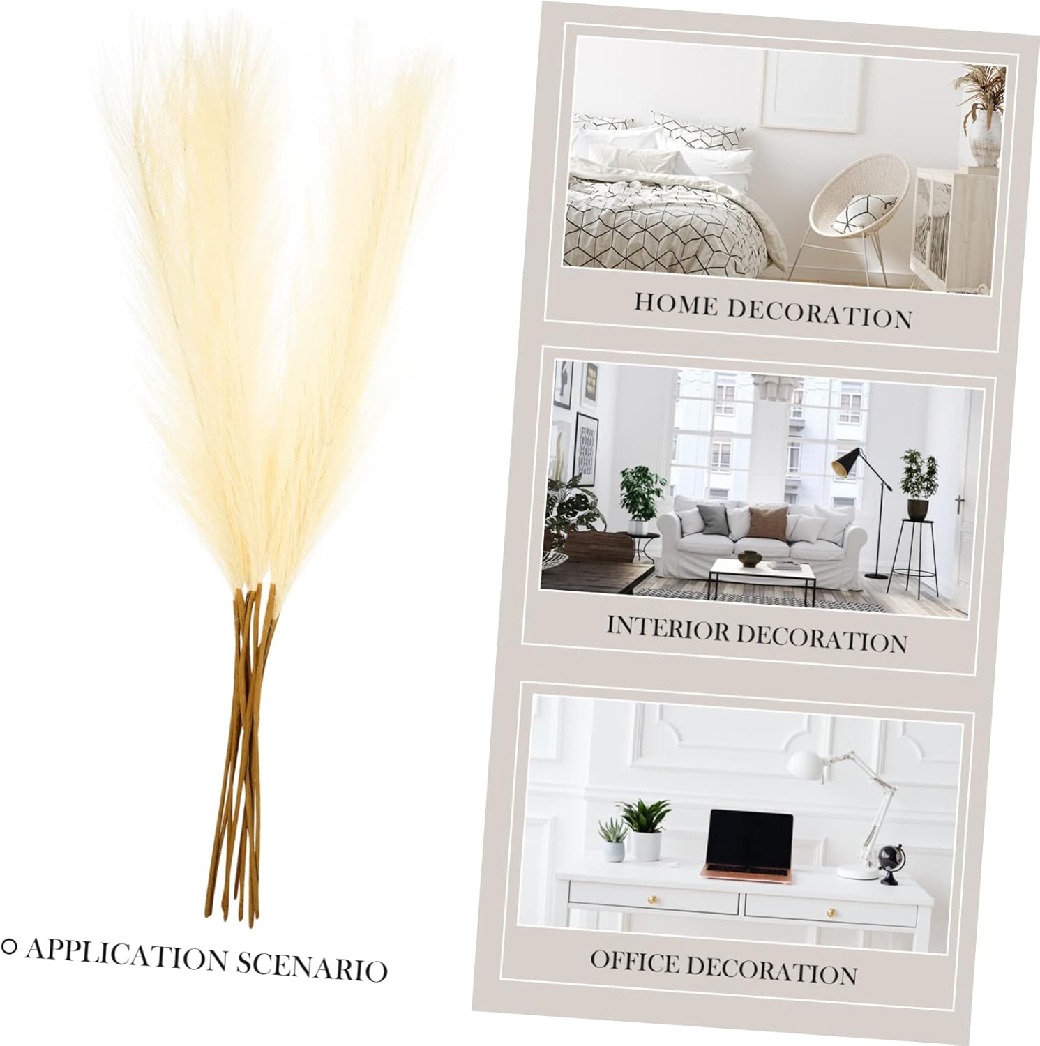 GRIRIW 50pcs Faux Pompas Grass for Wedding Party Decor