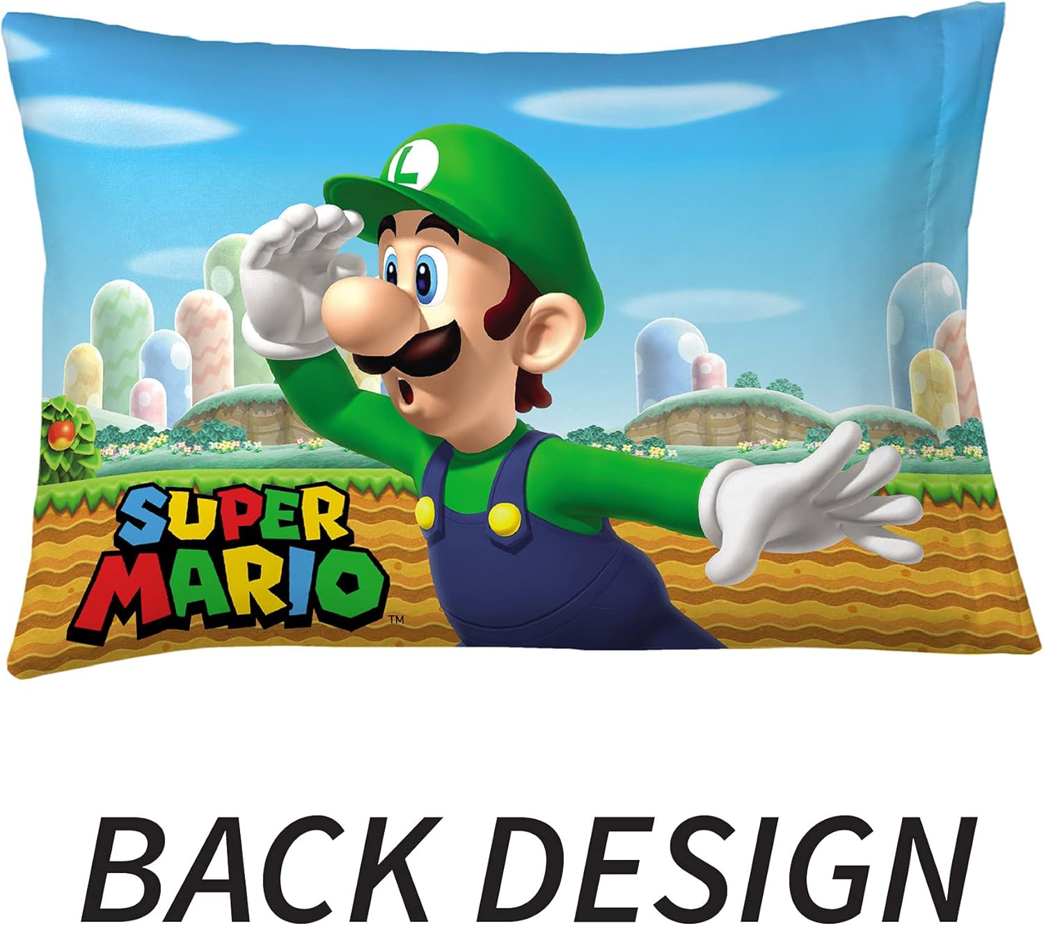 Franco Super Mario Cotton Towel Microfiber Pillowcase Set