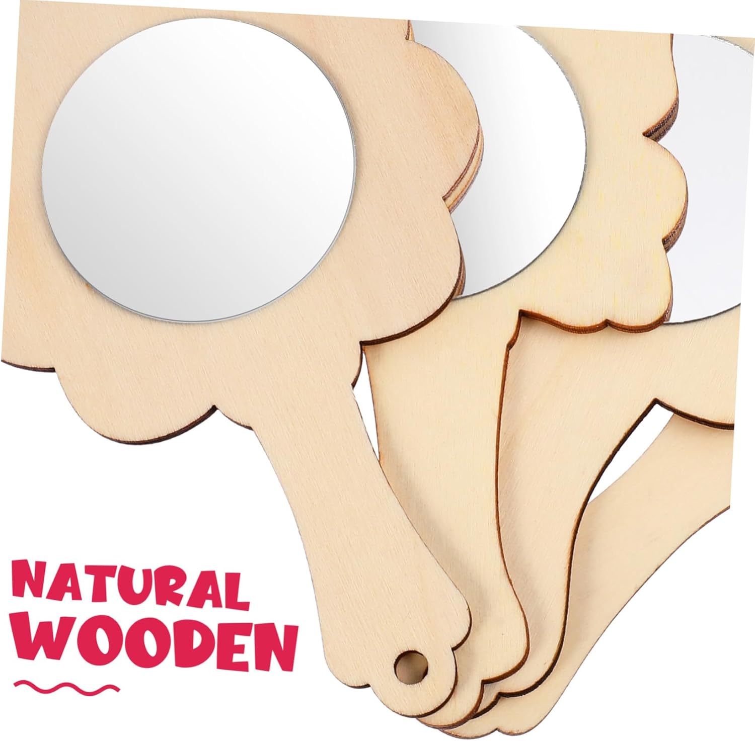 Veemoon Small Wooden Mirror Craft Kit