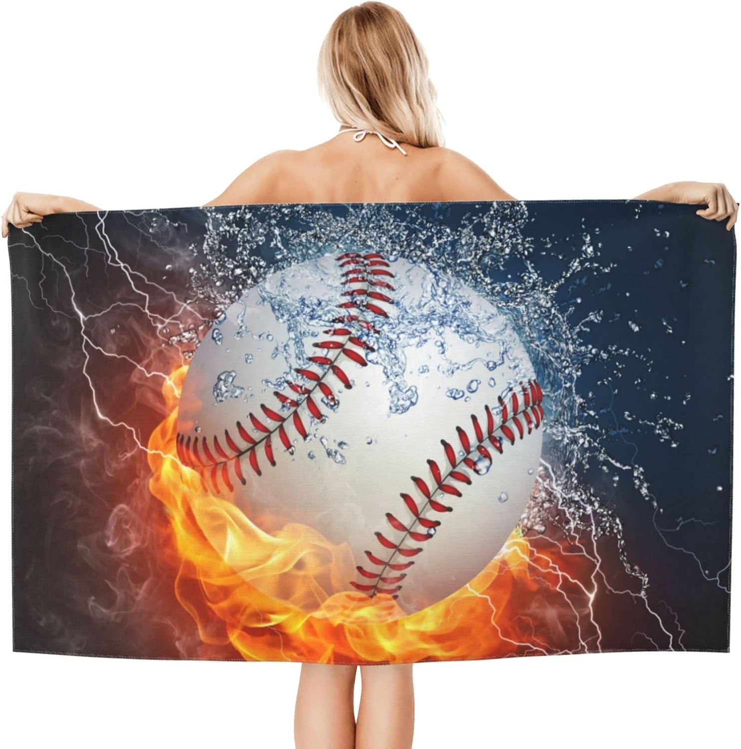 VOOHDDY Large Microfiber Beach Towel for Swimming Pool Travel Camping