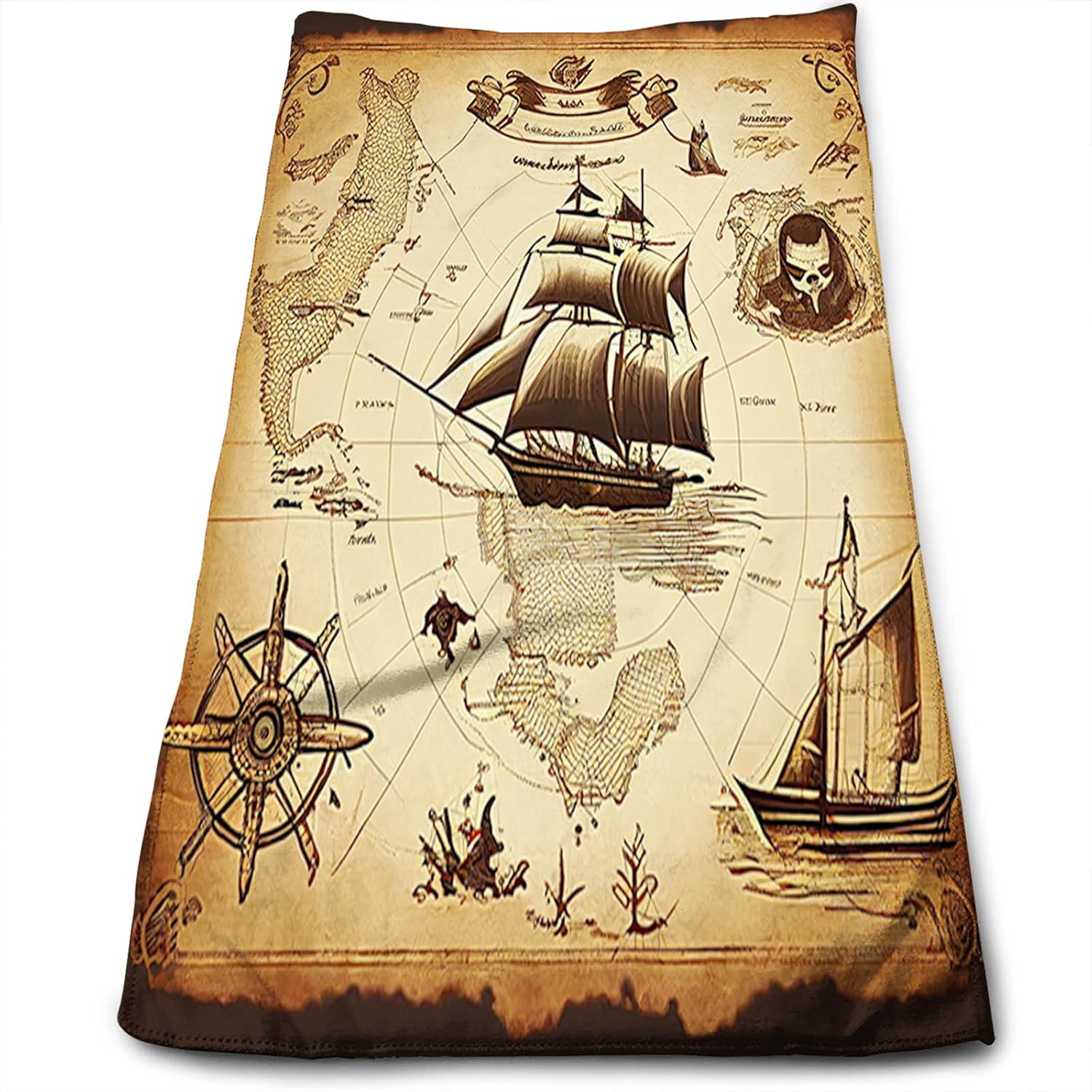 Cioroper Pirate Ship Microfiber Towel Ultra Soft Absorbent 275x157 Inch