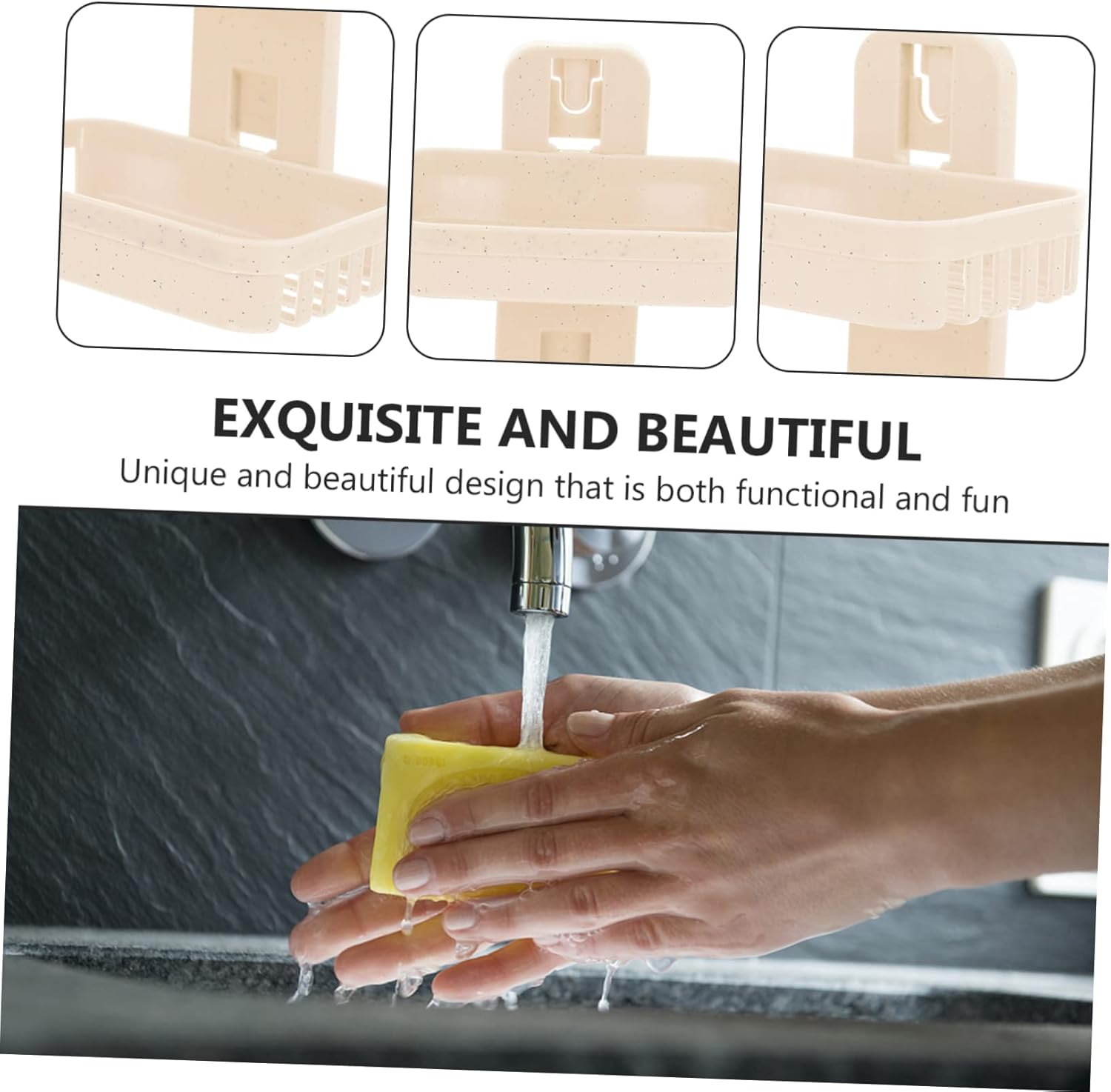 Happyyami Double Layer Wall Mount Soap Holder