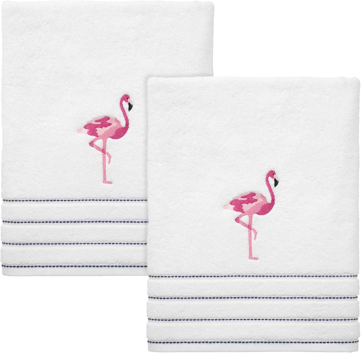 IZOD Bath Towel Set of 2 Flamingo Collection