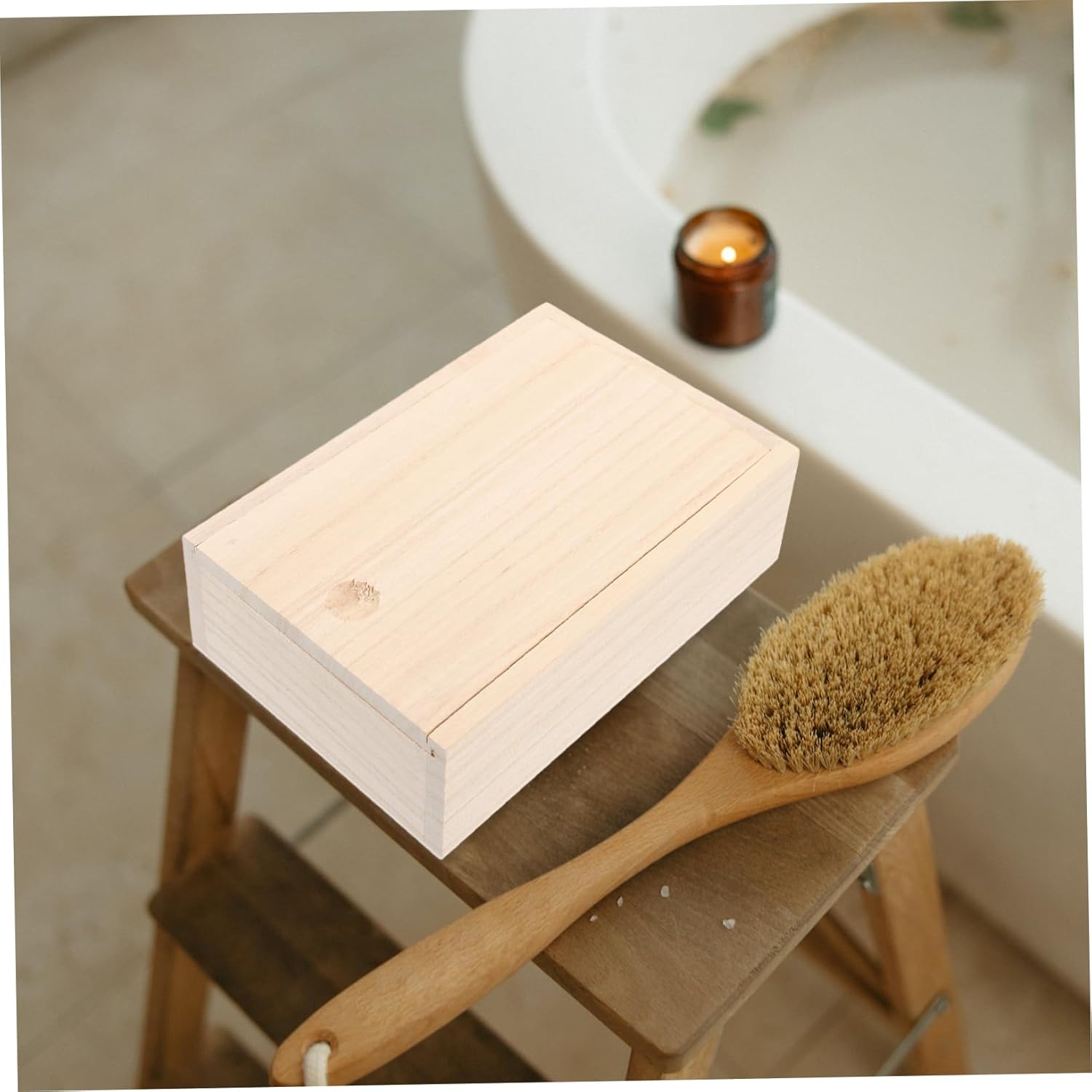 Cabilock Wooden Soap Dish With Lid Reusable Holder 1