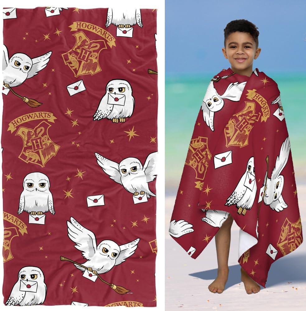 LOGOVISION Harry Potter Hedwig AOP 30x60 Beach Towel for Kids
