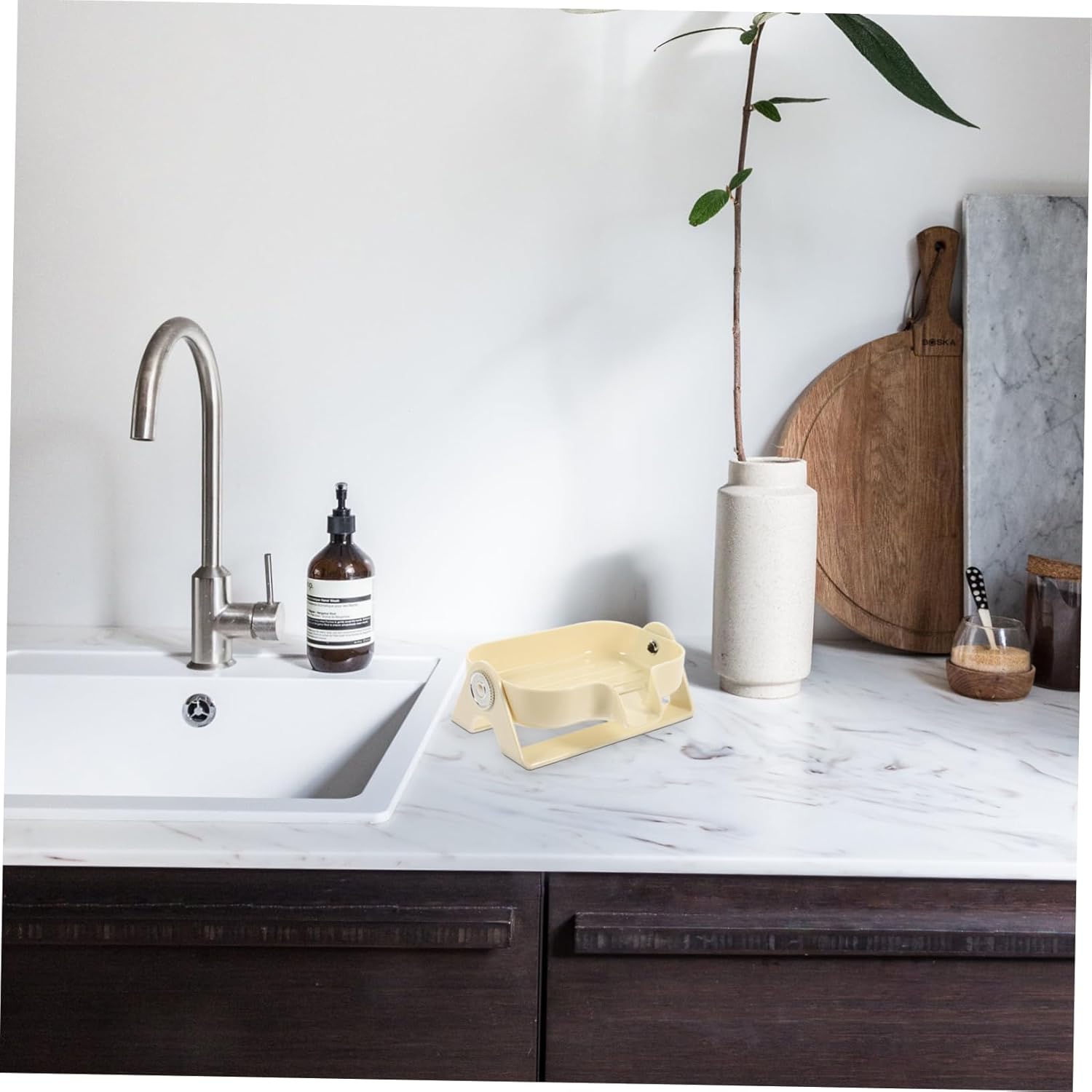 COSMEVIVI Self-Draining Soap Holder for Bathroom Kitchen