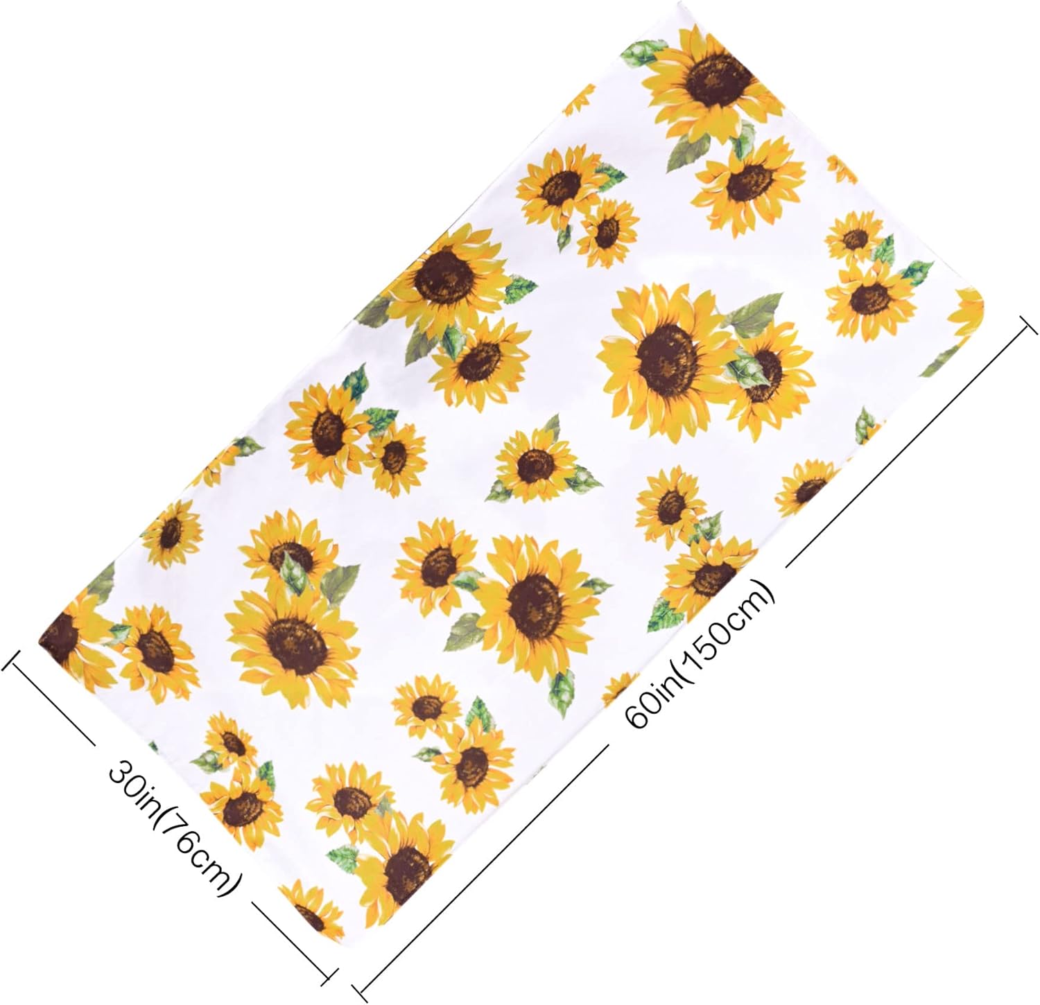 LIVILAN Sunflower Floral Beach Towel - Small Lightweight Microfiber 24x48