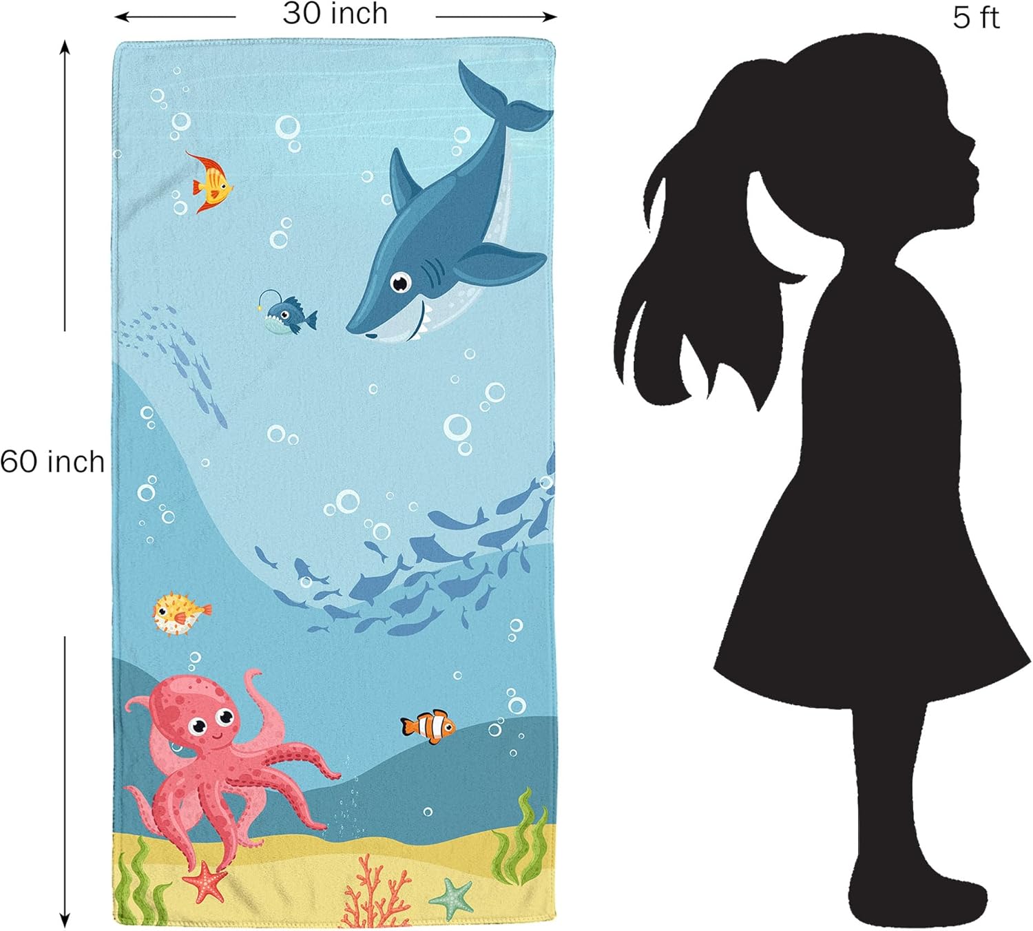 Iaisacl Microfiber Beach Towel for Kids 1