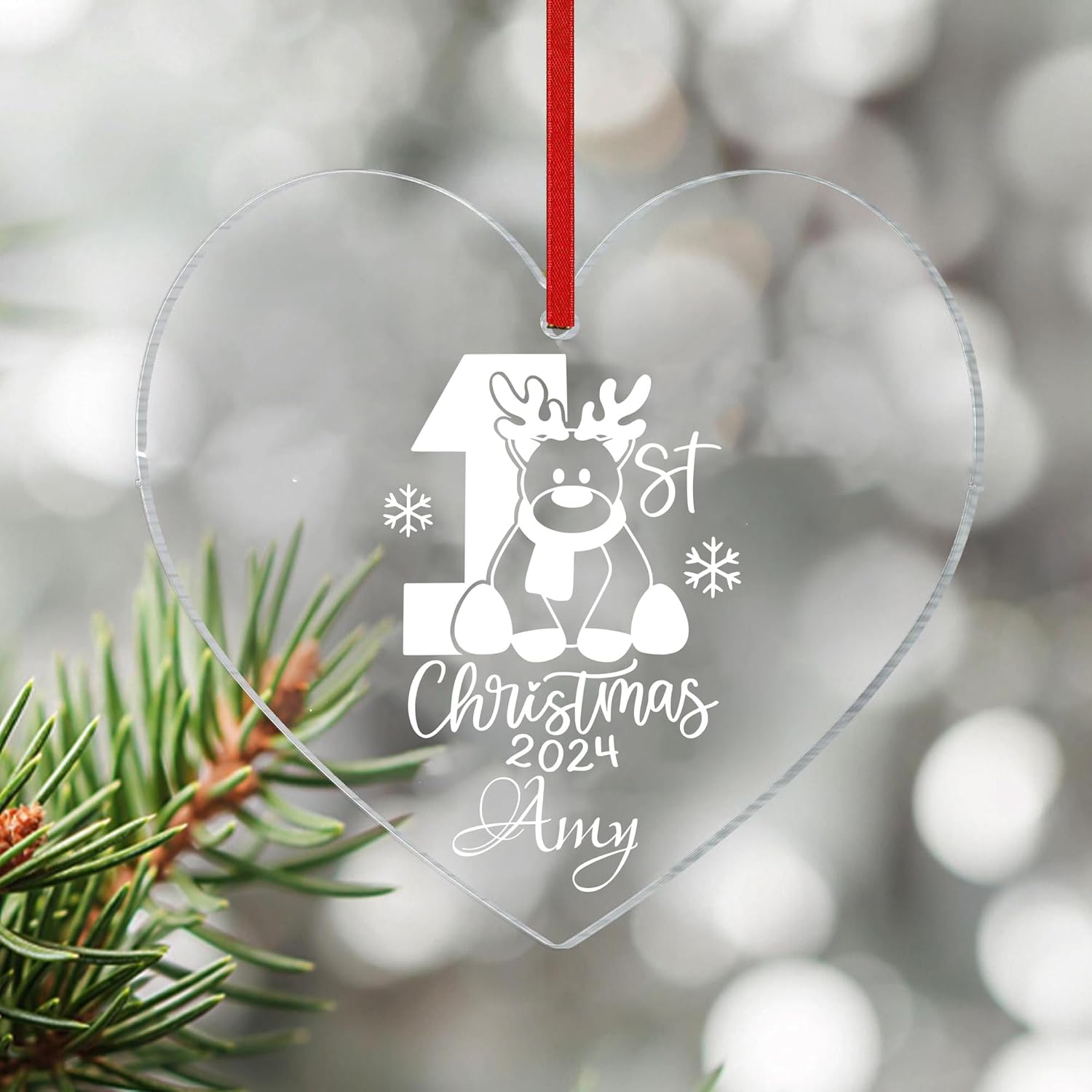 Jasilon Personalized Baby First Christmas Ornament 1