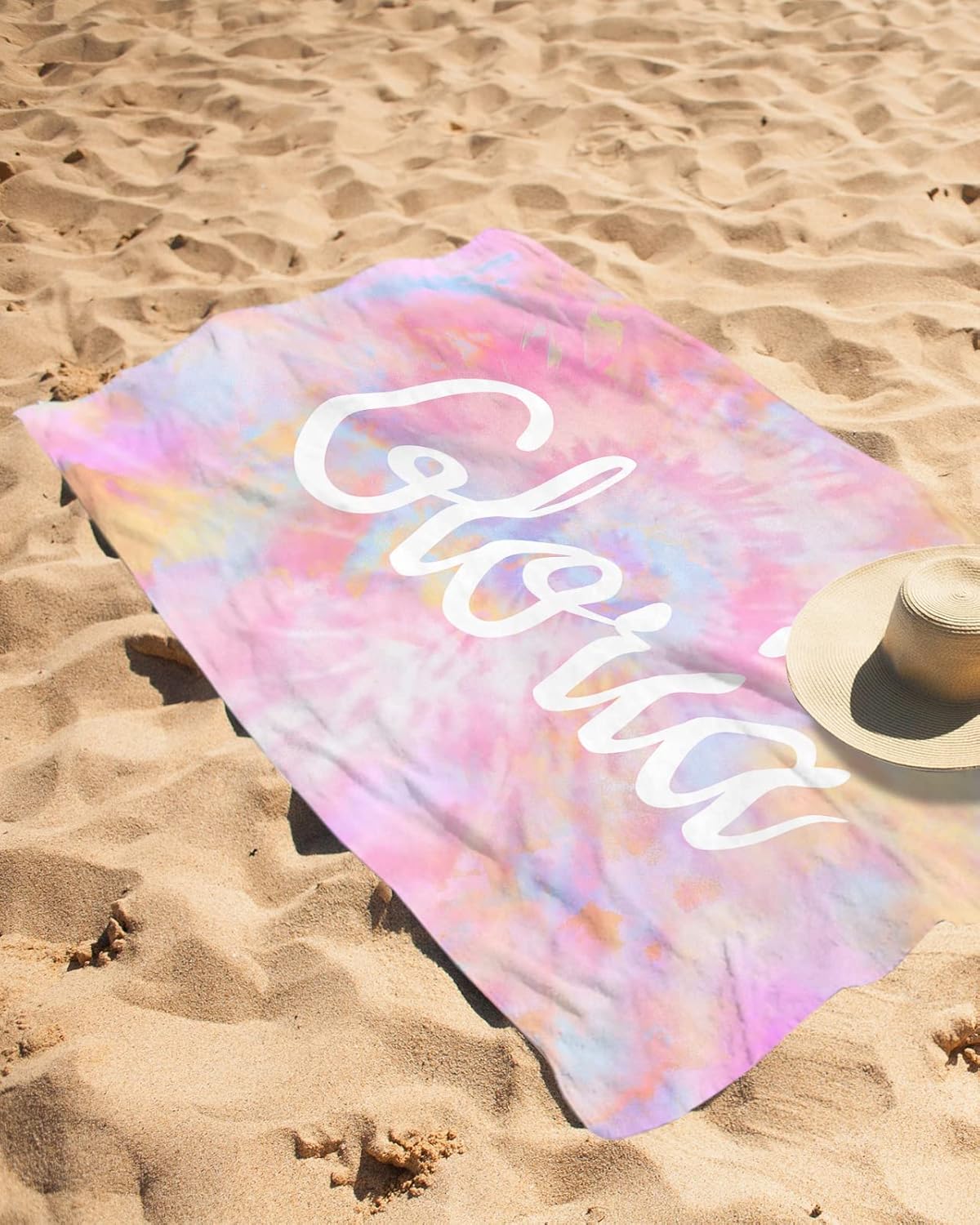 Personalized Beach Towel with Names - Custom Microfiber