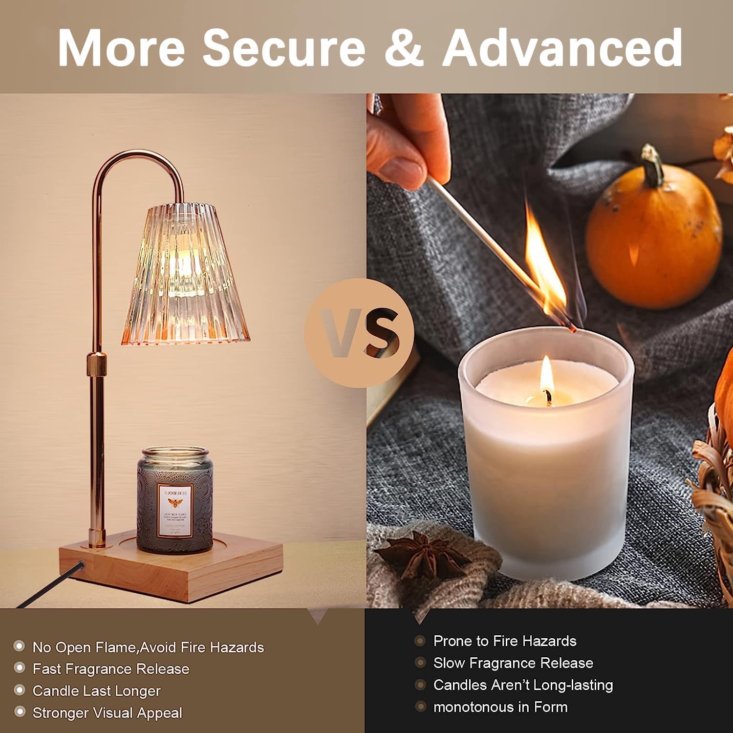 La Sorella Candle Warmer Lamp with Timer and Dimmer