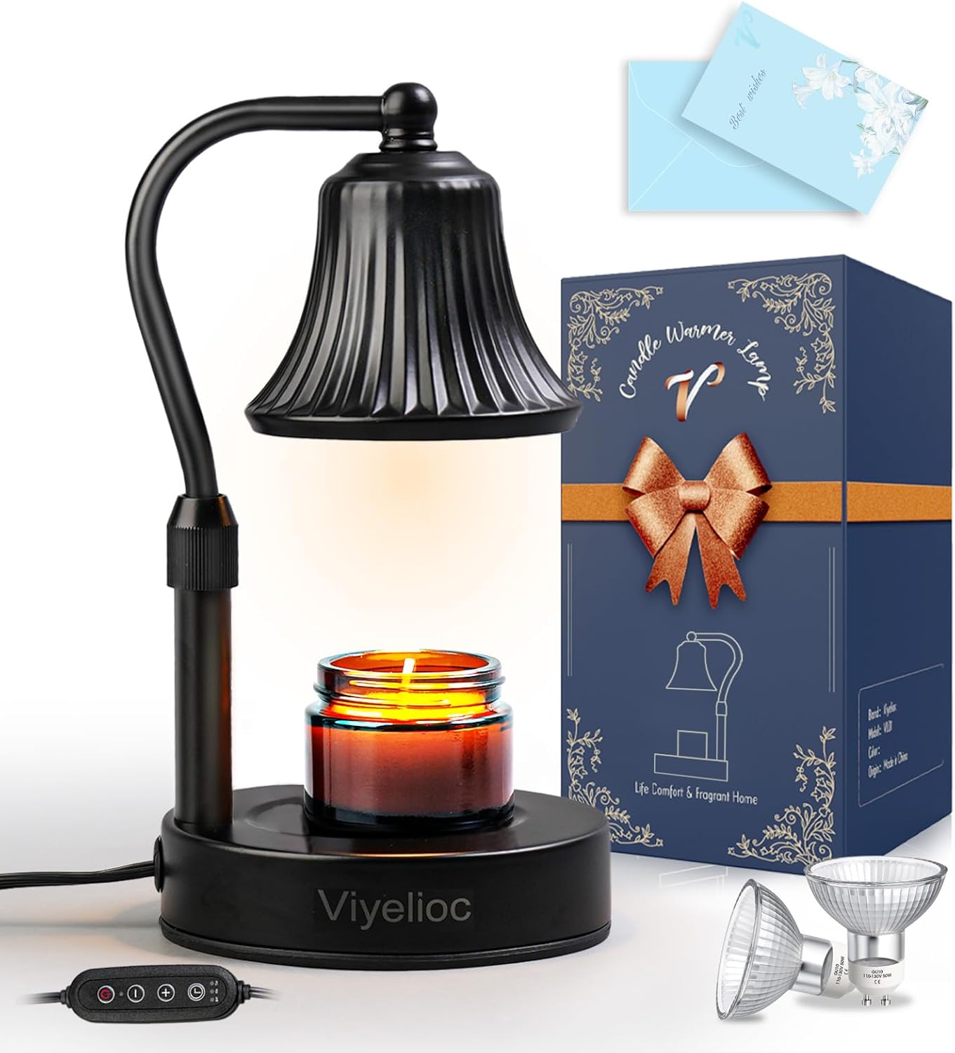 Viyelioc Candle Warmer Lamp with Timer and Dimmer