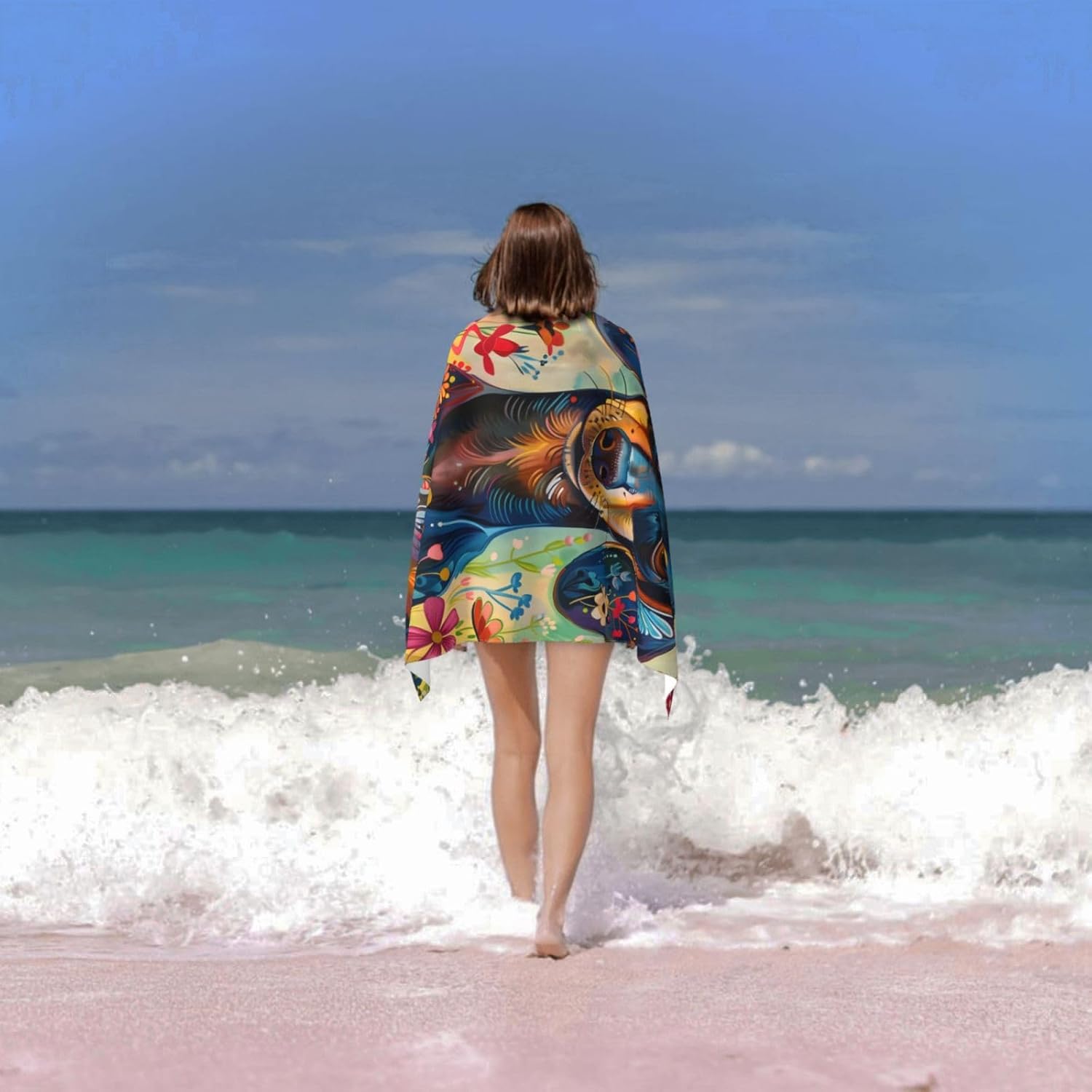 Colorful Dachshund Beach Towel 31x51 Inches
