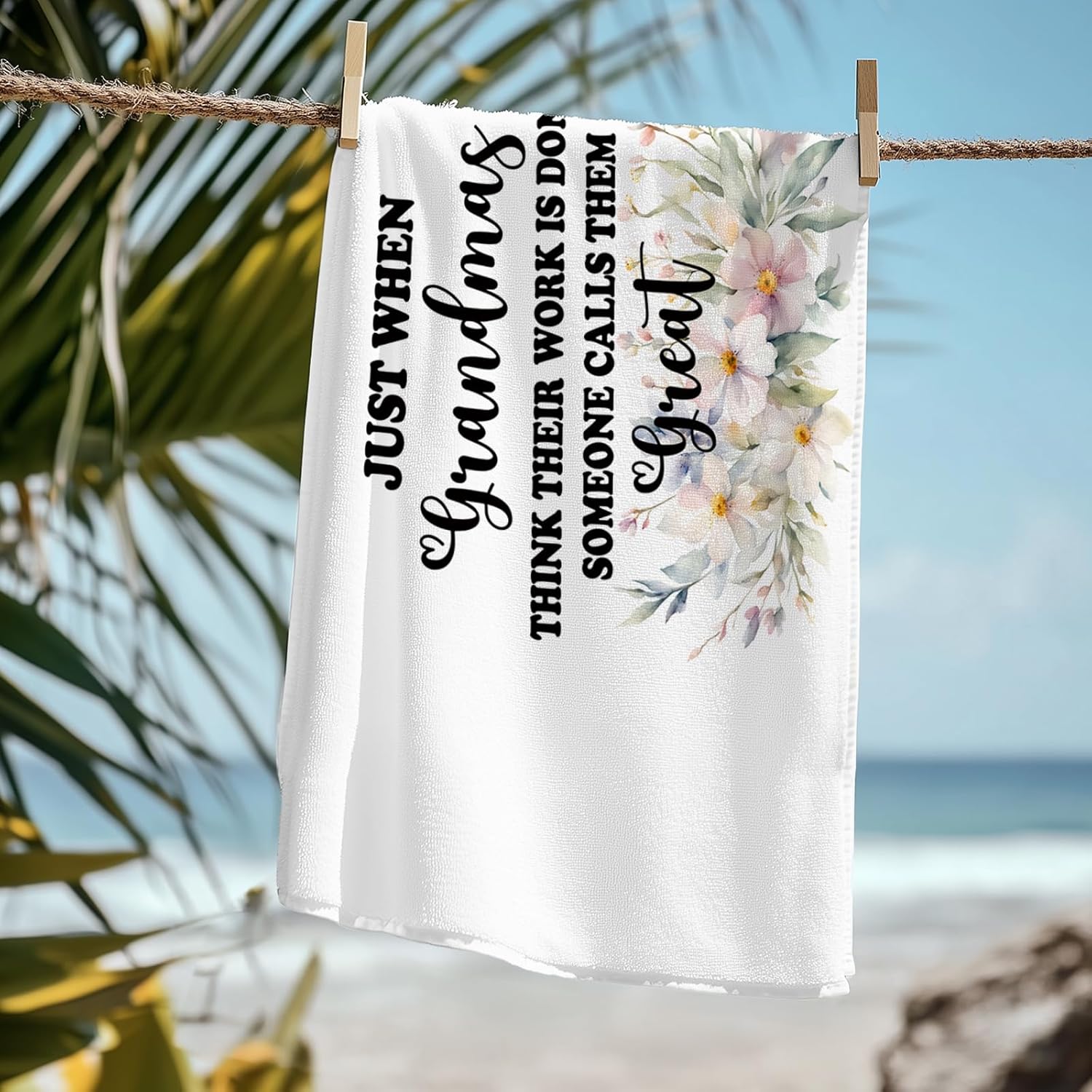 Great Grandma Gifts Beach Towel 60x30 Inches
