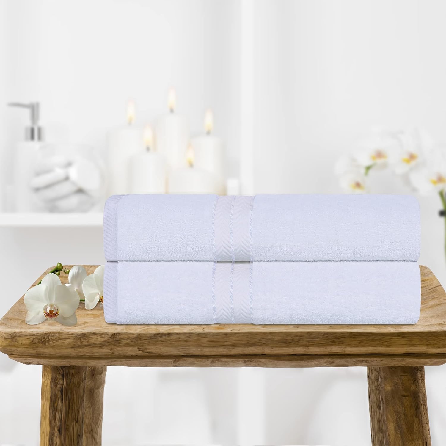 Superior Turkish Cotton Ultra-Plush 2-Piece Bath Towel Set
