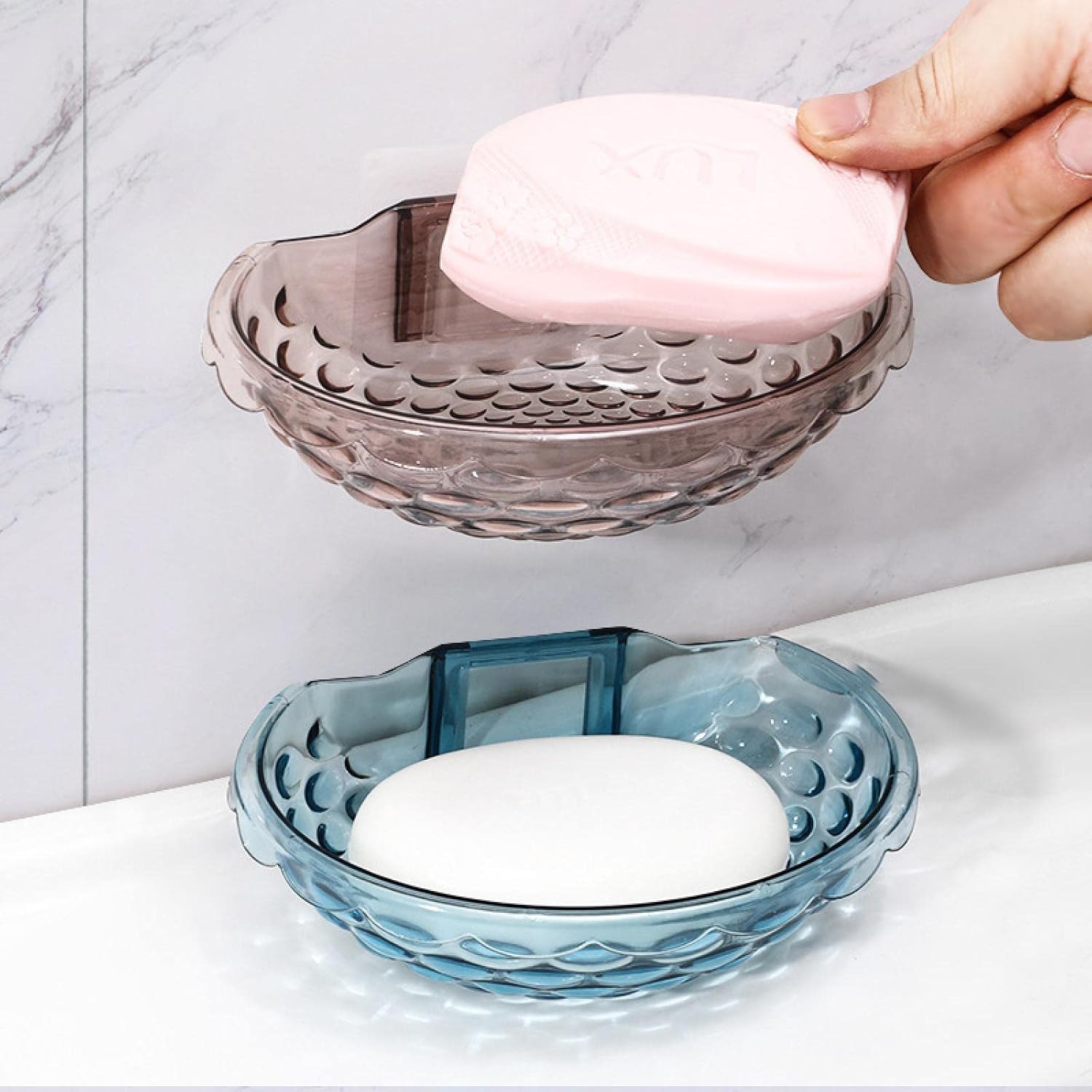 Nifao Non-Perforated Transparent Soap Rack Wall Mount