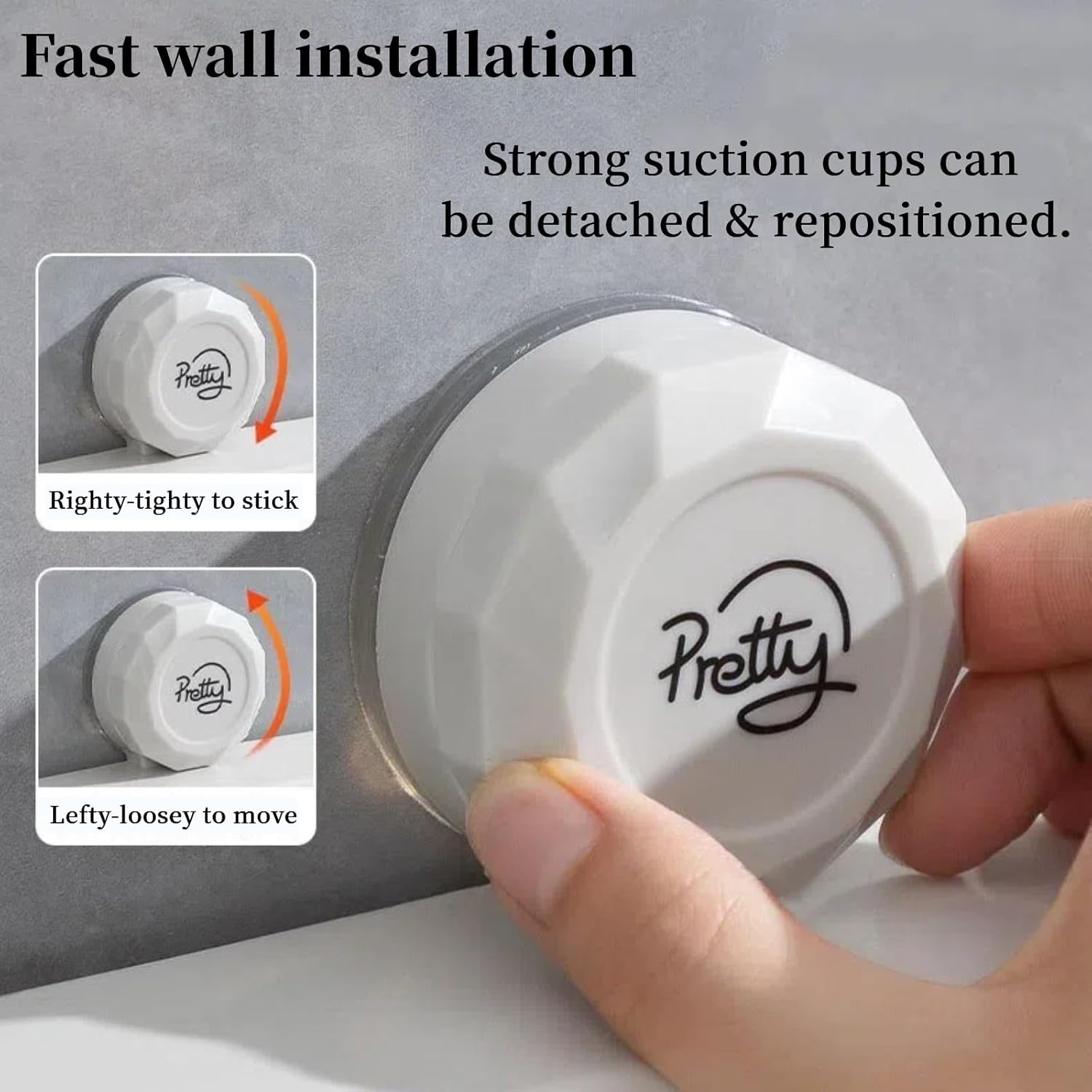 ARPHTYL Suction Shower Caddy with Self-Draining Grid