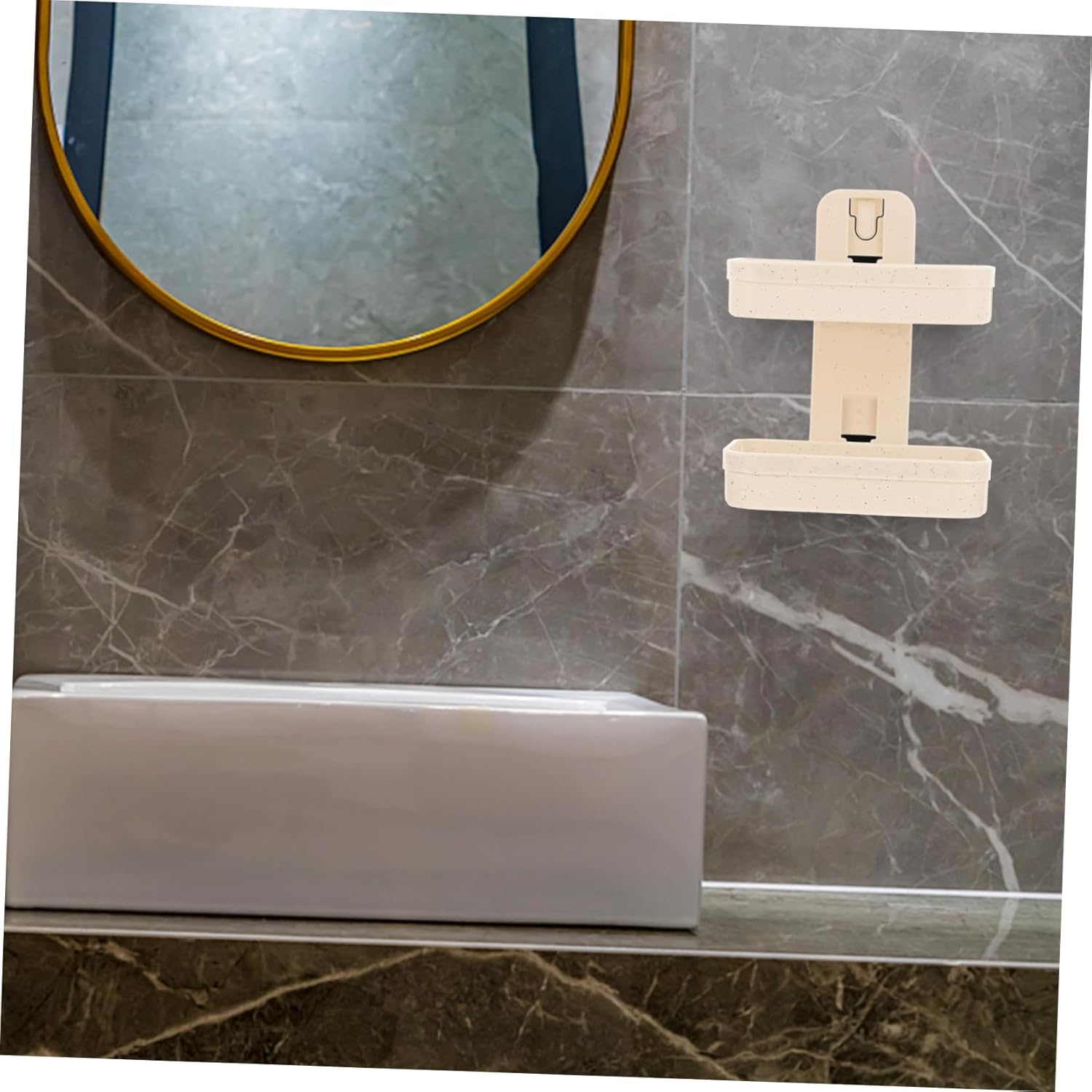 Sturdy Plastic Wall Soap Holder Double Layer 1