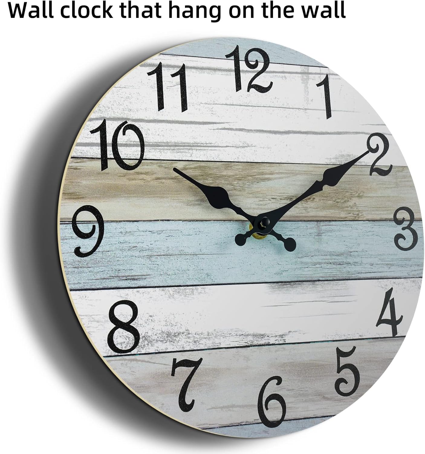 CHYLIN Silent Wall Clock 8 Rustic Decorative