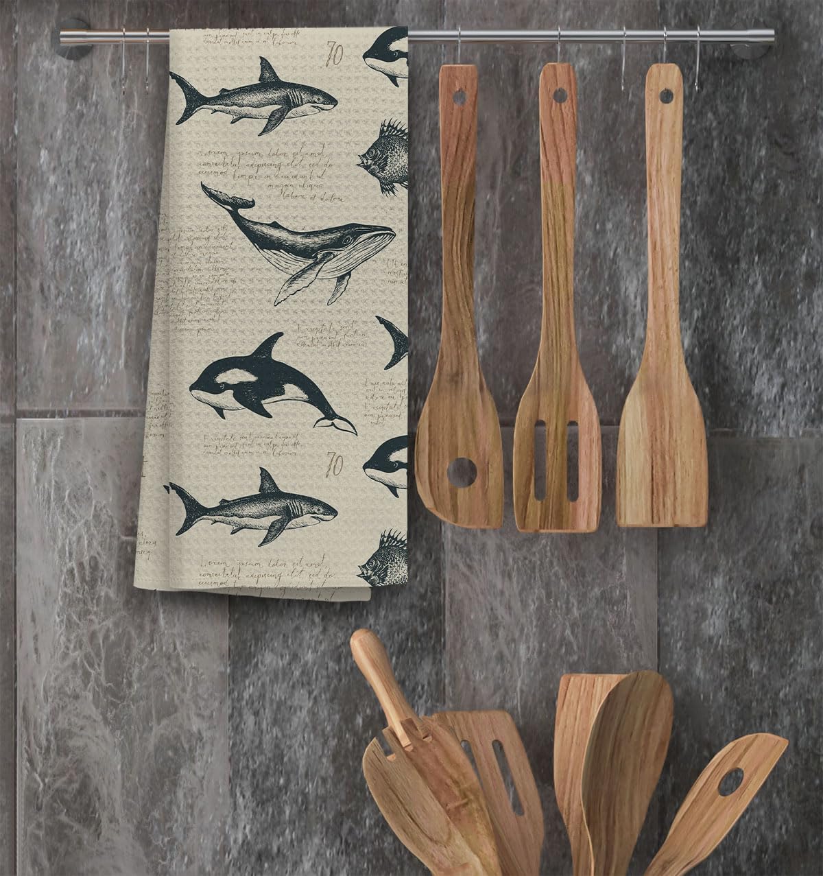 TNUW Ocean Animals Kitchen Towels 24x16 Inch
