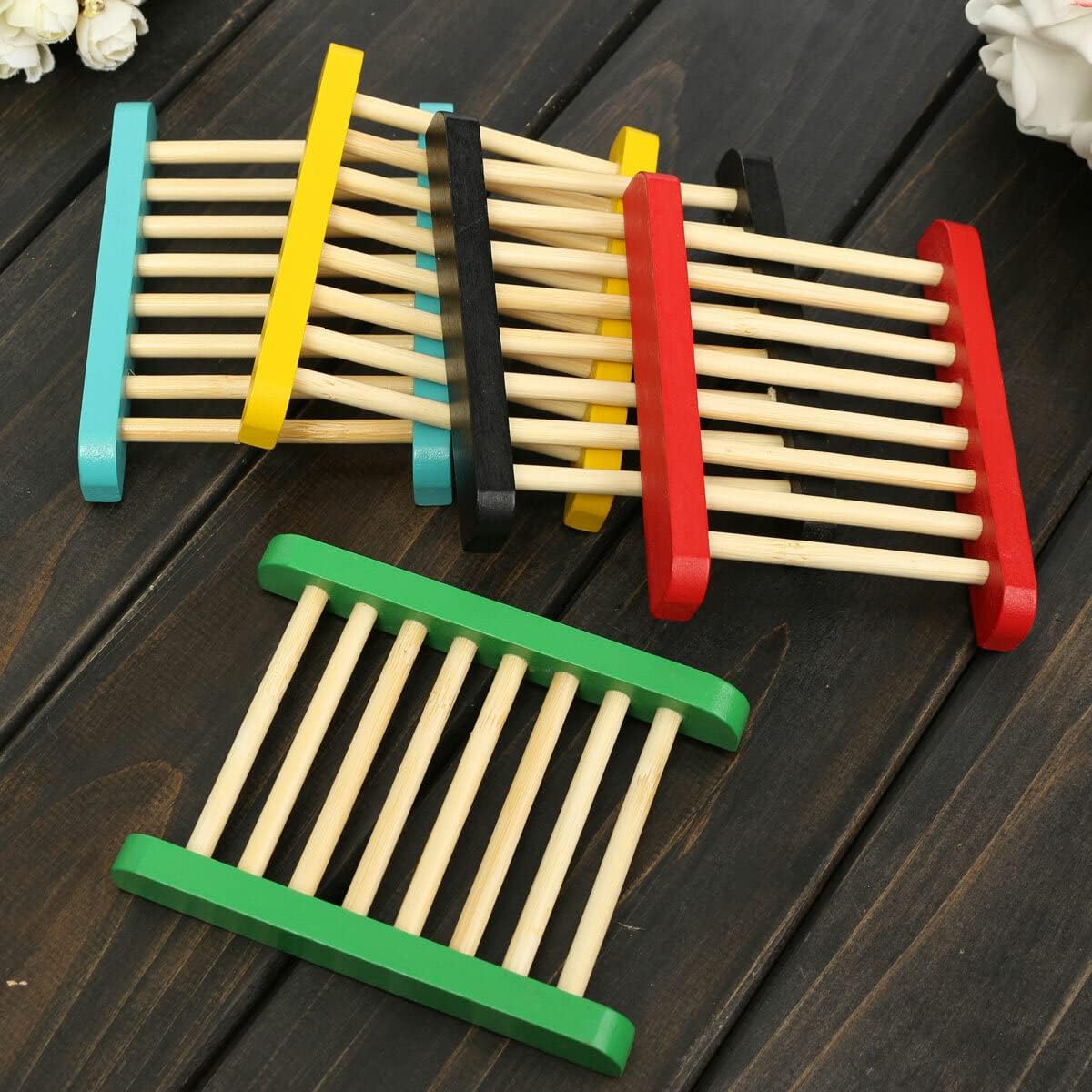 Portable Shower Soap Wood Dish Tray Holder