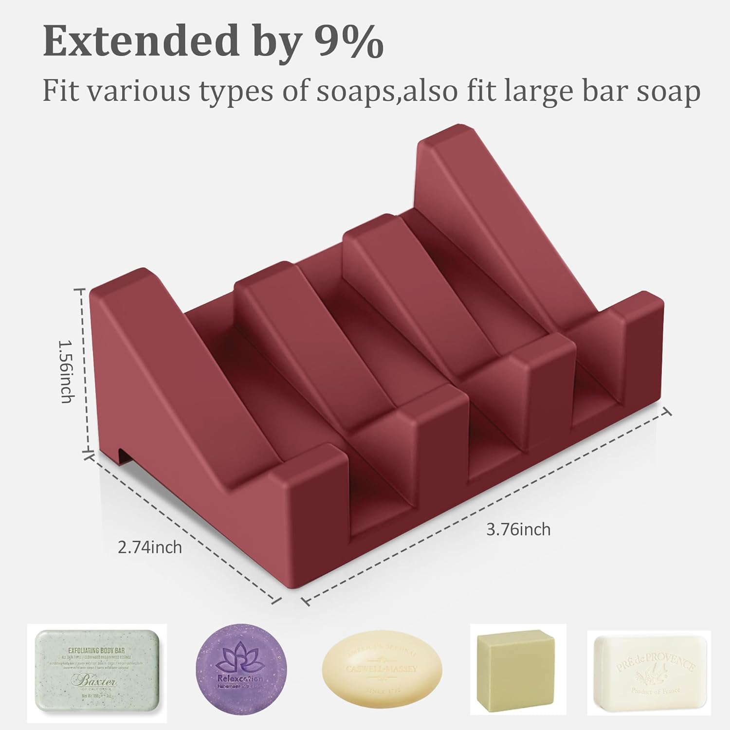 EGWON Silicone Soap Dish with Drainage