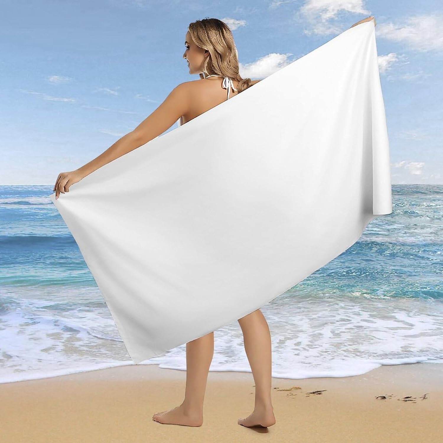 Custom Beach Towel with Photo Text Personalized