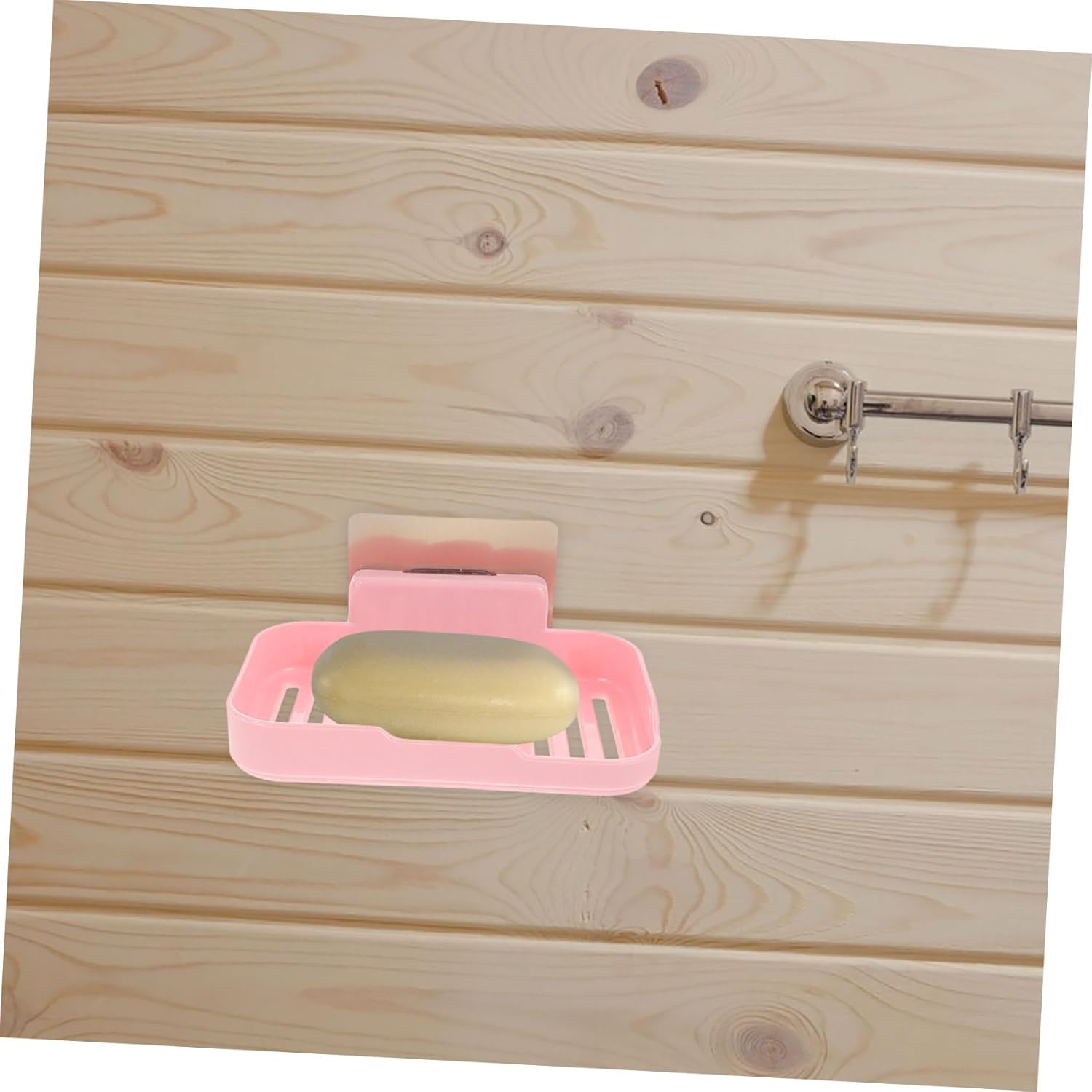 Ciieeo 2Pcs Wall-Mounted Soap Dish with Adhesive Modern Design