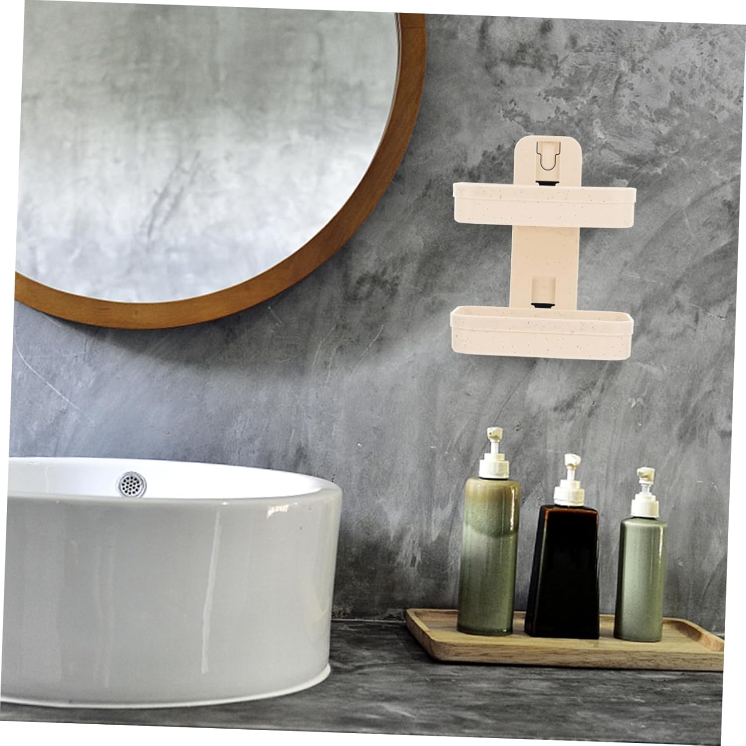 Double Layer Wall Mounted Soap Dish 2-Tier Suction Cup Holder