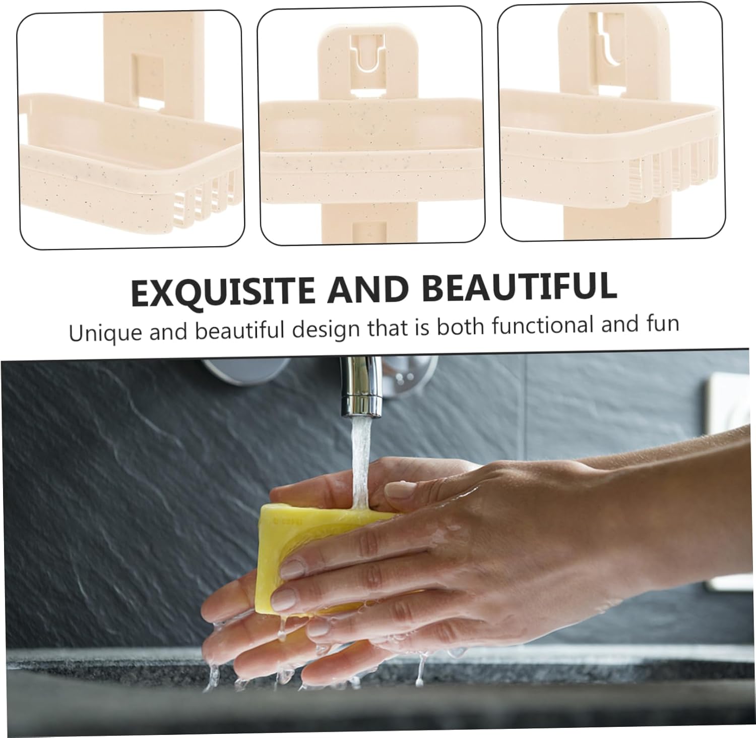 HAKIDZEL 2-Tier Wall-Mounted Soap Holder