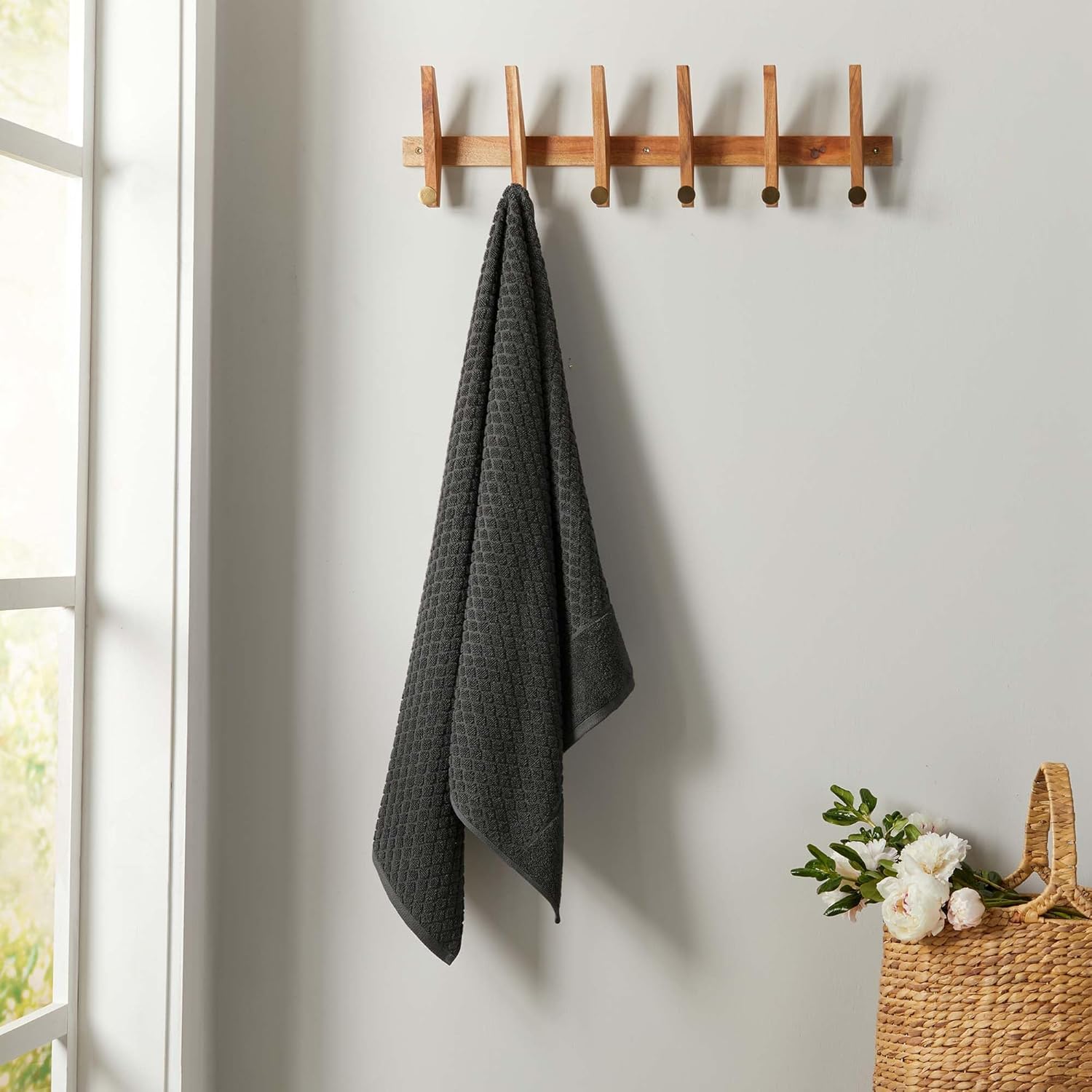 Dark Grey Bath Towel Set - 6 Piece 100 Cotton