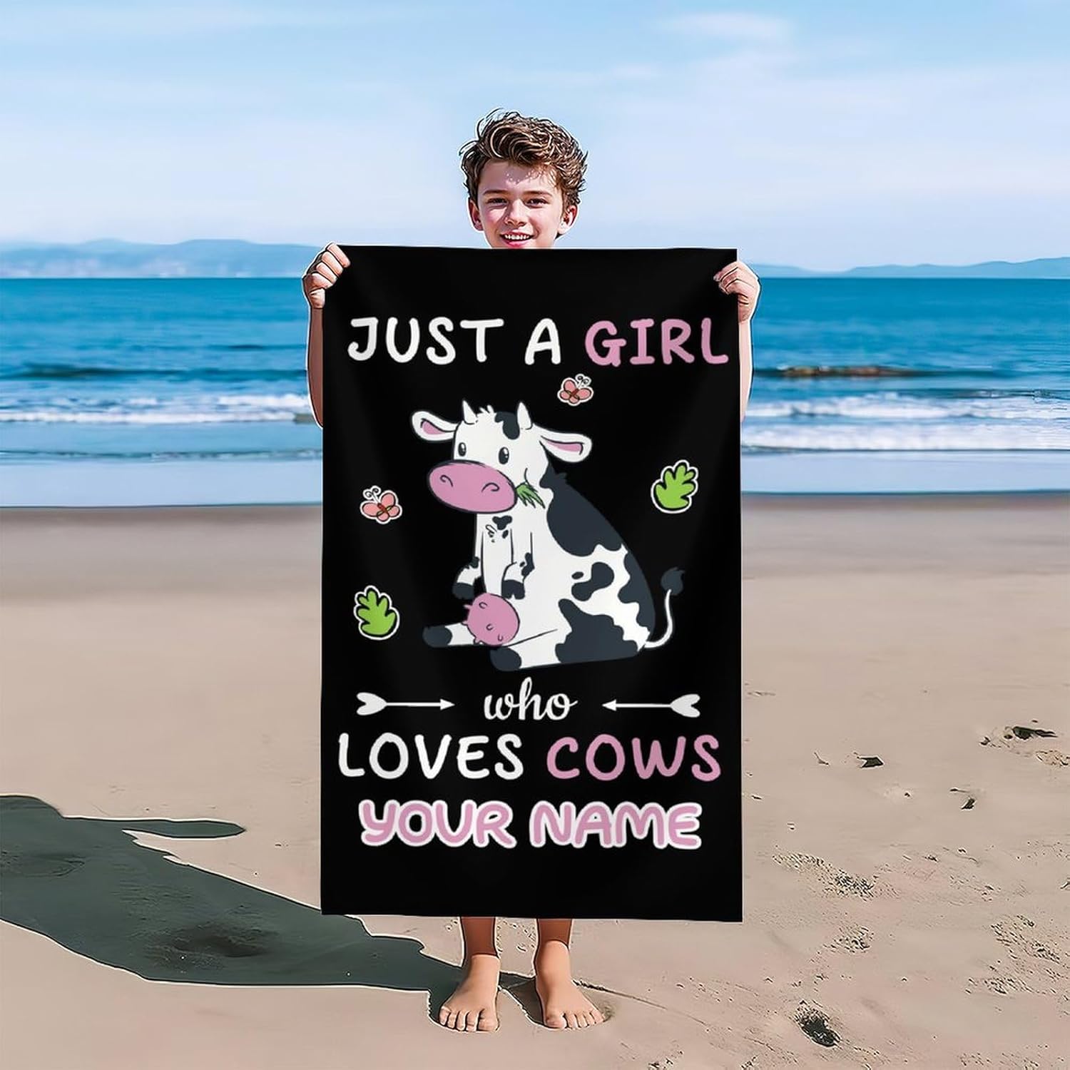 Custom Beach Towel for Kids - 30 x 60 Inches