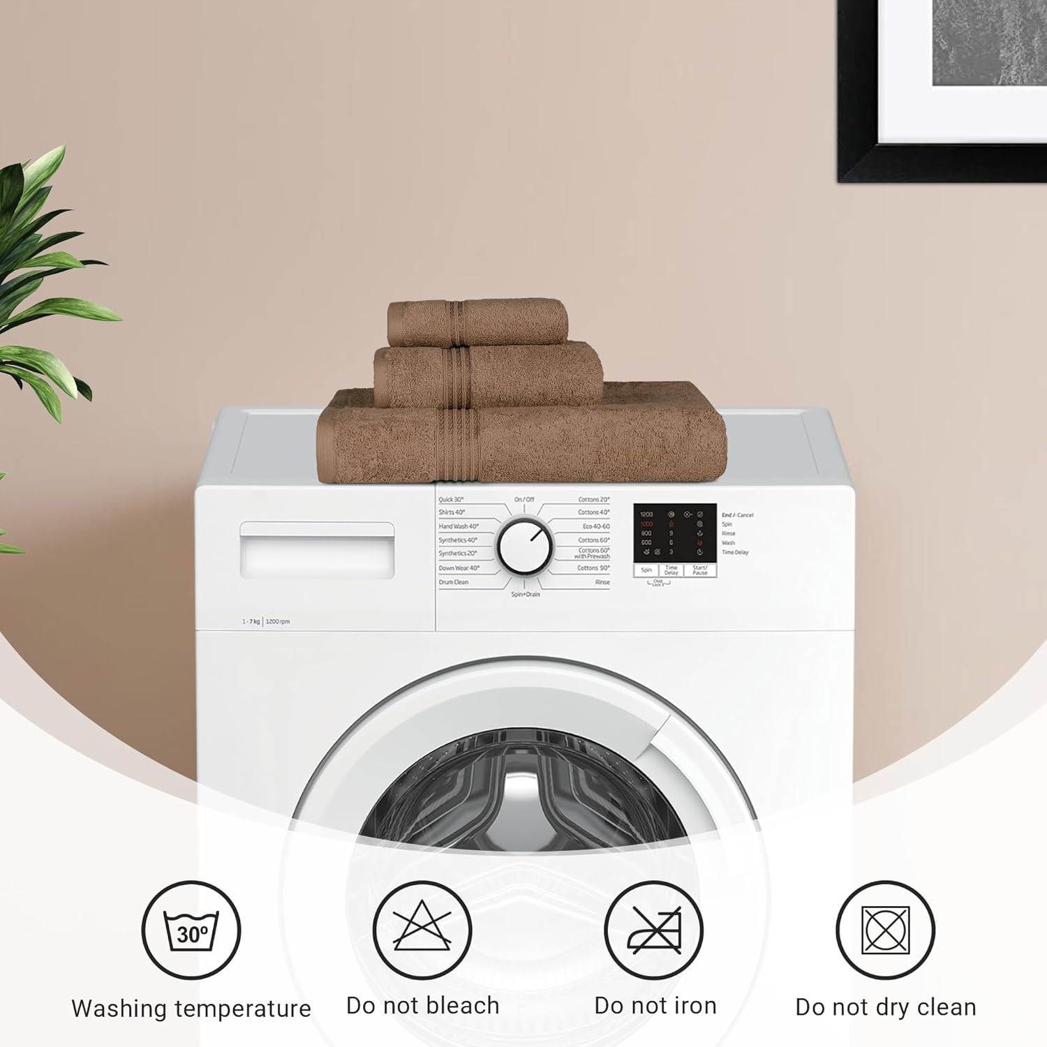 Superior Egyptian Cotton Bath Towel Set - Set of 2 Mocha