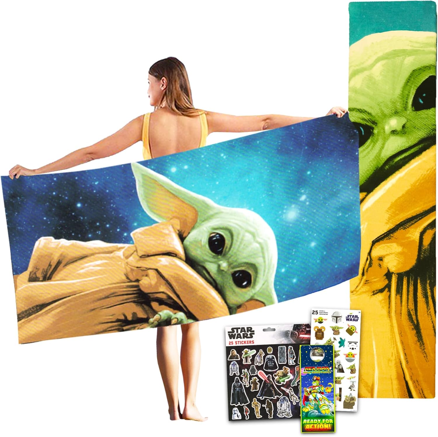 Star Wars Baby Yoda Beach Towel Set with Phone Wallet 1